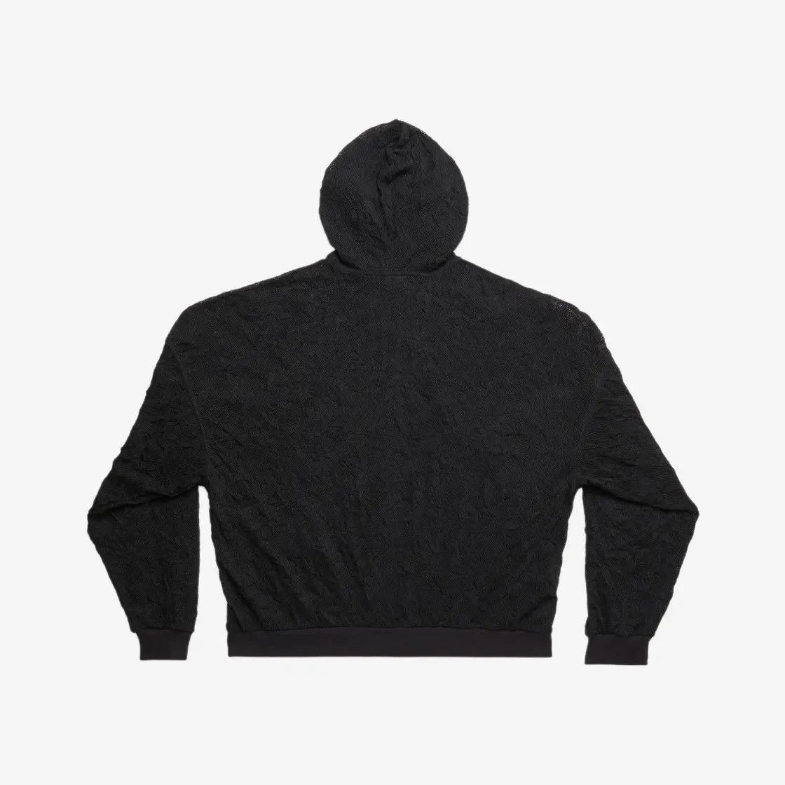 Balenciaga o1bcso1str0525 Mesh Zip-Up Hoodie Oversized in Black Size XL / US 12-14 / IT 48-50 - 2 Thumbnail