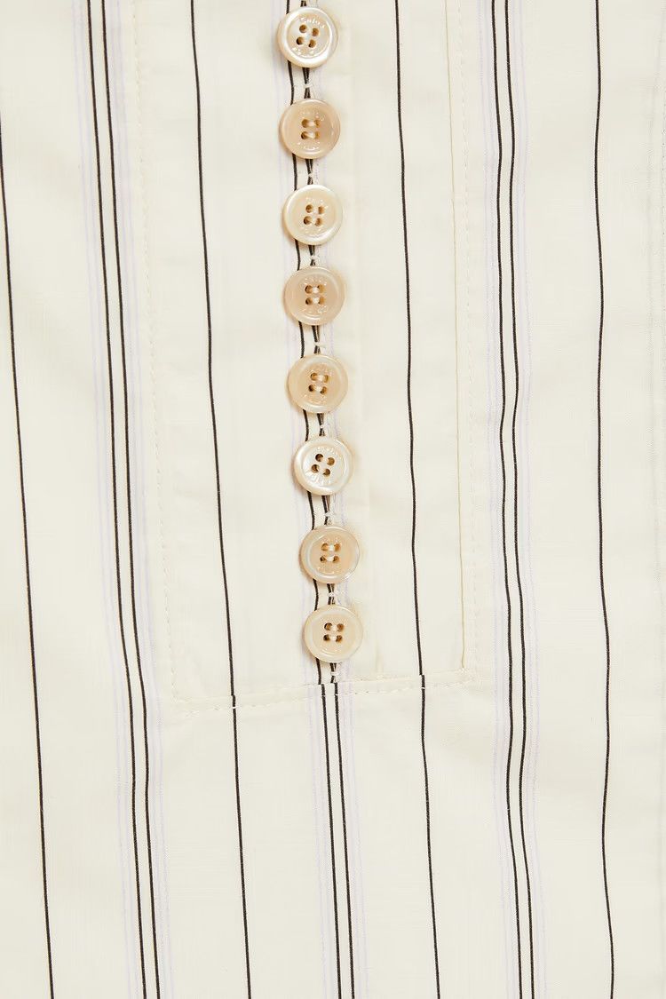 Chloe o1y0825 Striped Blouse in Ivory Size XS / US 0-2 / IT 36-38 - 4 Thumbnail