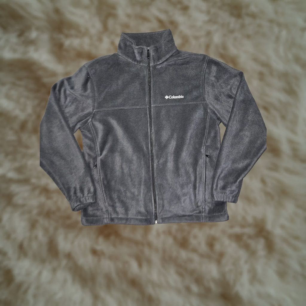 Vintage Columbia Mens Fleece Jacket Large Gray Full Zip Outdoor Hiking Coat Casual Size US L / EU 52-54 / 3 - 1 Thumbnail
