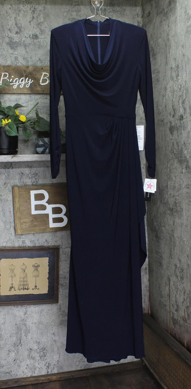 Other Betsy & Adam Sleeve Jersey Knit V-neck Dress Navy Blue 6 Size M / US 6-8 / IT 42-44 - 1 Thumbnail