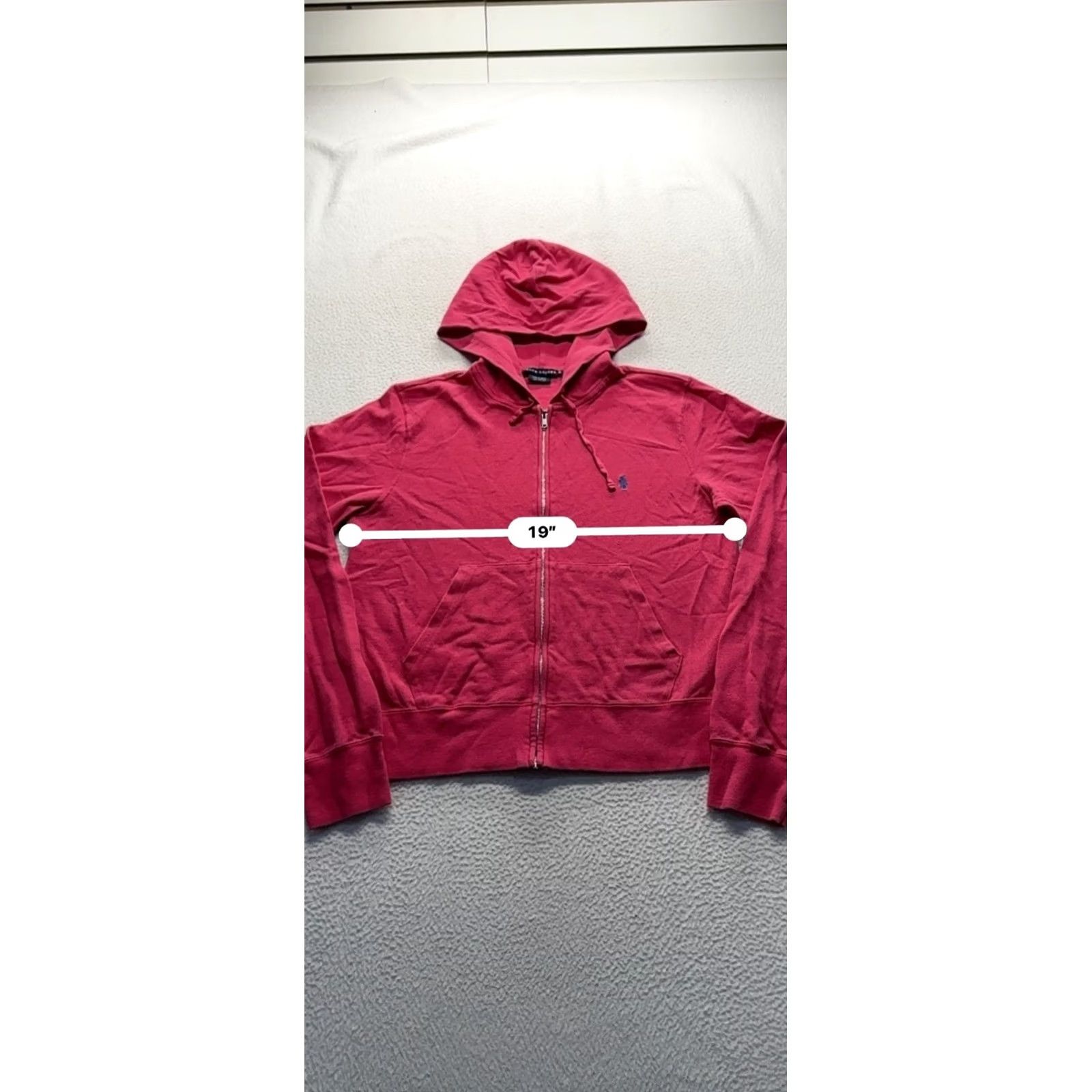 Ralph Lauren VINTAGE Ralph Lauren Jacket Hoodie XL Red Mens Cotton VTG Size US XL / EU 56 / 4 - 8 Thumbnail