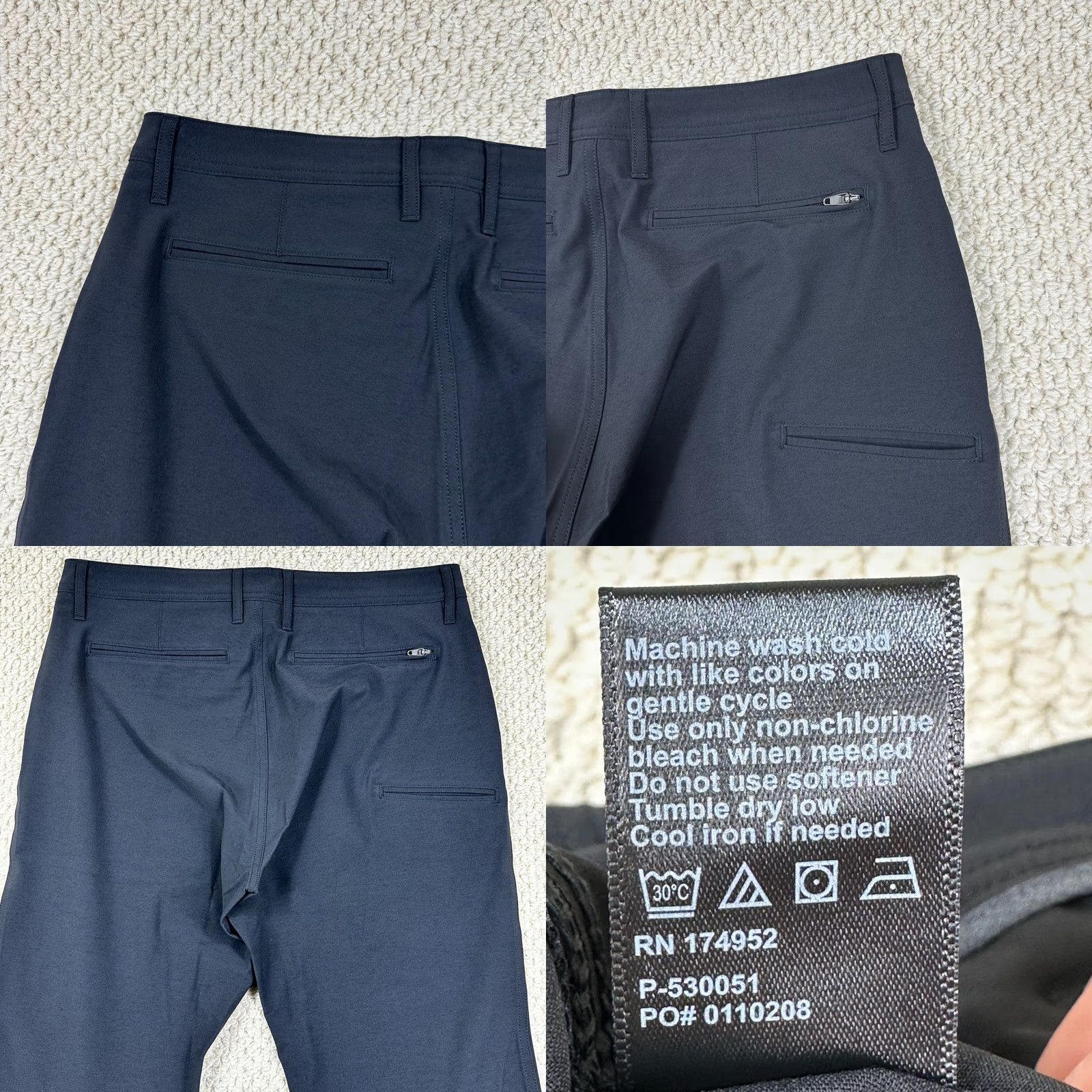 Vintage Proof Pants Black Merino Wool Straight Performance 33x30 Mens Huckberry Size US 33 - 9 Thumbnail