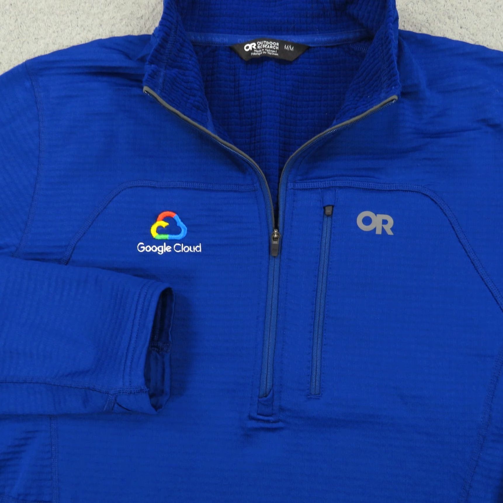 Outdoor Research Outdoor Research Jacket Mens Medium Blue 1/4 Zip Tech Grid Thermal Fleece Waffle Size US M / EU 48-50 / 2 - 2 Thumbnail