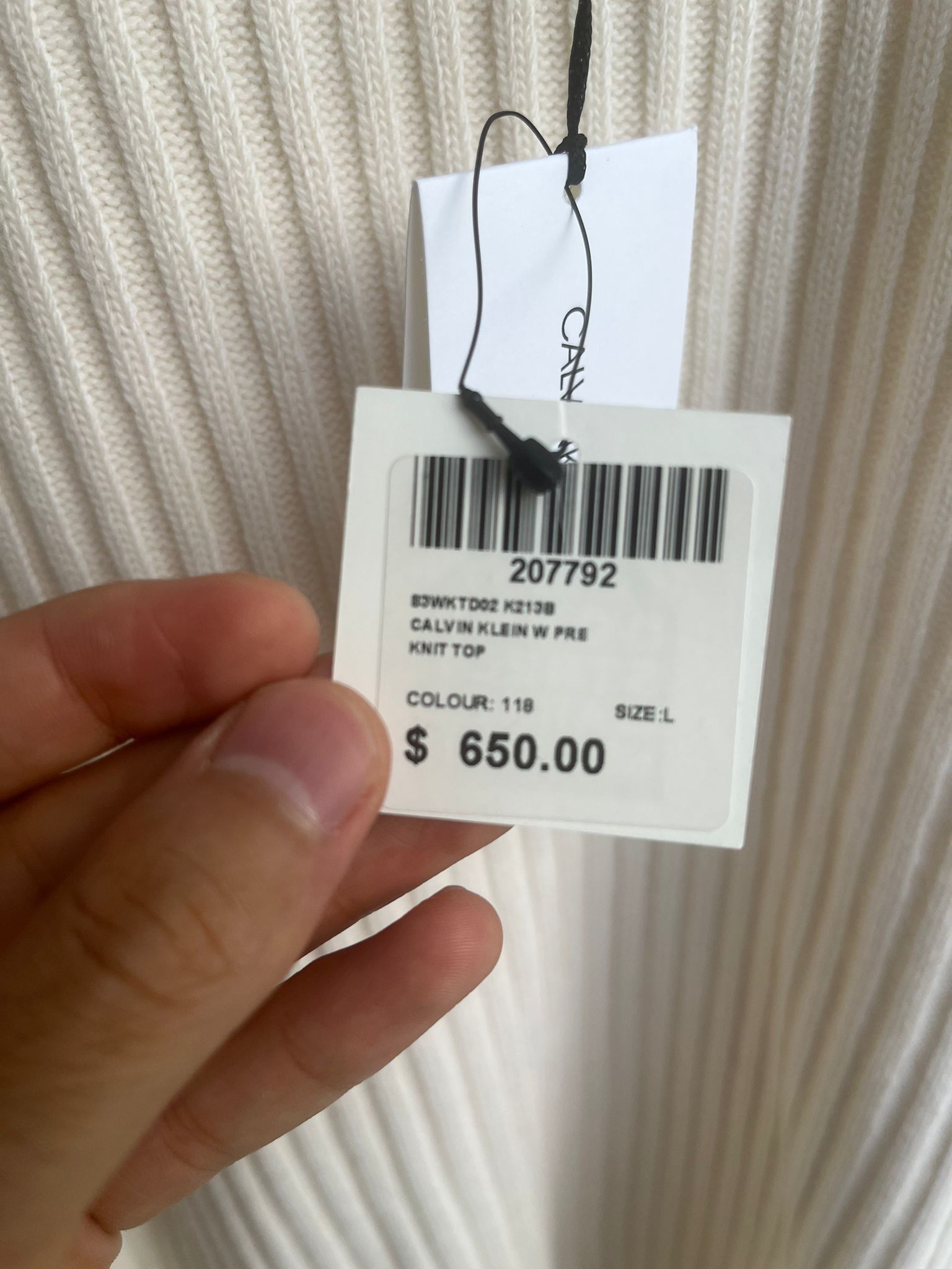 Calvin Klein 205W39NYC × Raf Simons Ribbed Sleeveless Sweater With Tape in Ivory Size US L / EU 52-54 / 3 - 5 Thumbnail