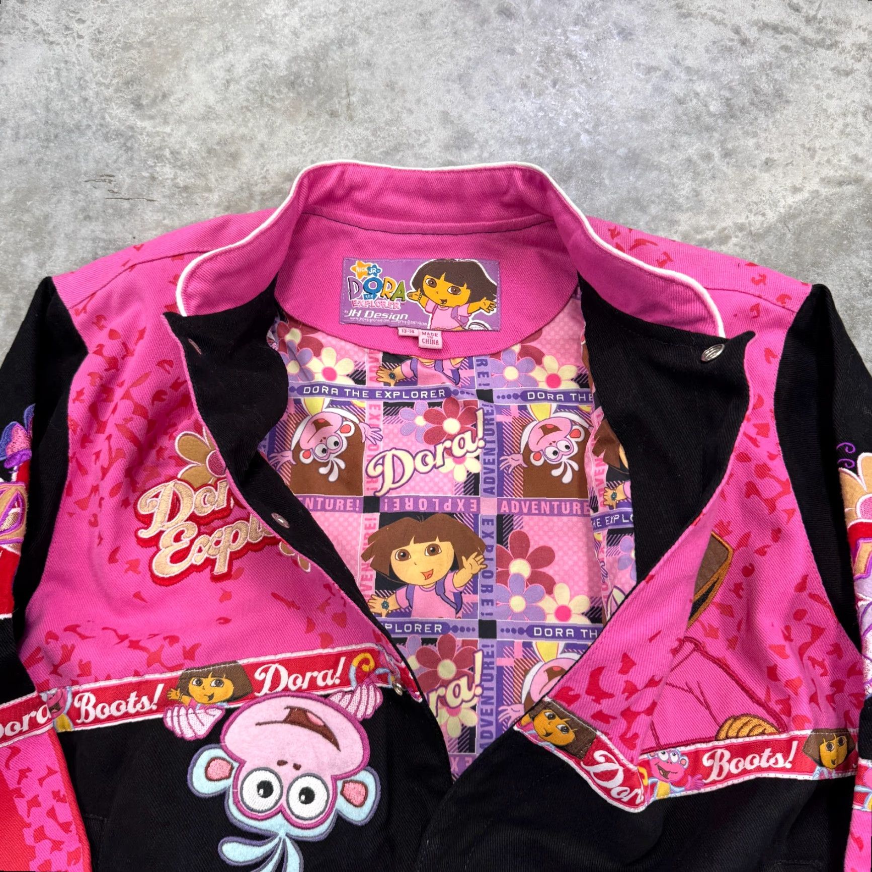 Hamilton VINTAGE Jeff Hamilton Dora the Explorer jacket Mens Bomber Jacket Size US S / EU 44-46 / 1 - 4 Thumbnail