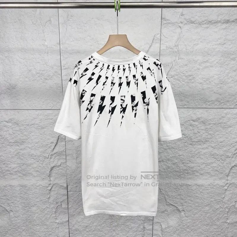 Neil Barrett NeIL Barrett White Cotton Graphic T-Shirt . Size US XXL / EU 58 / 5 - 2 Thumbnail