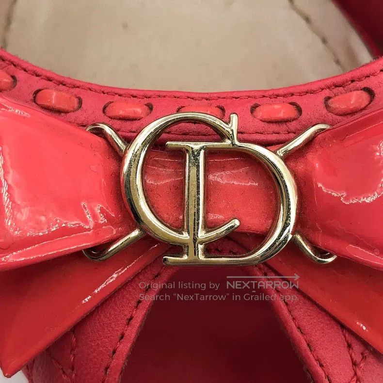 Dior Dior Pink bow fish mouth thin heel high heels Size US 7 / IT 37 - 8 Thumbnail