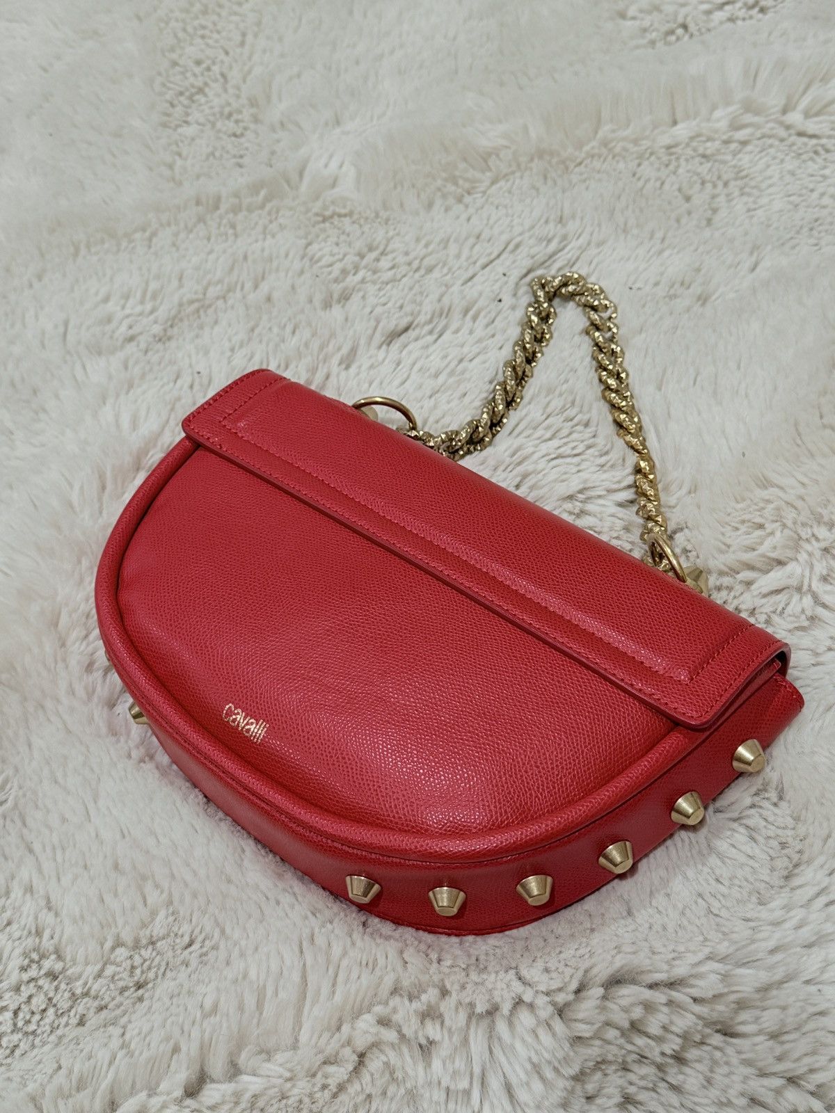 Roberto Cavalli TIGER TOOTH C LOGO SHOULDER BAG​​​