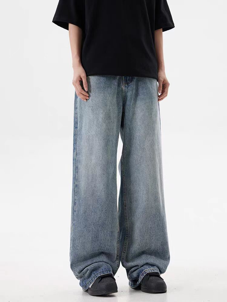 baggy washed vintage casual jeans