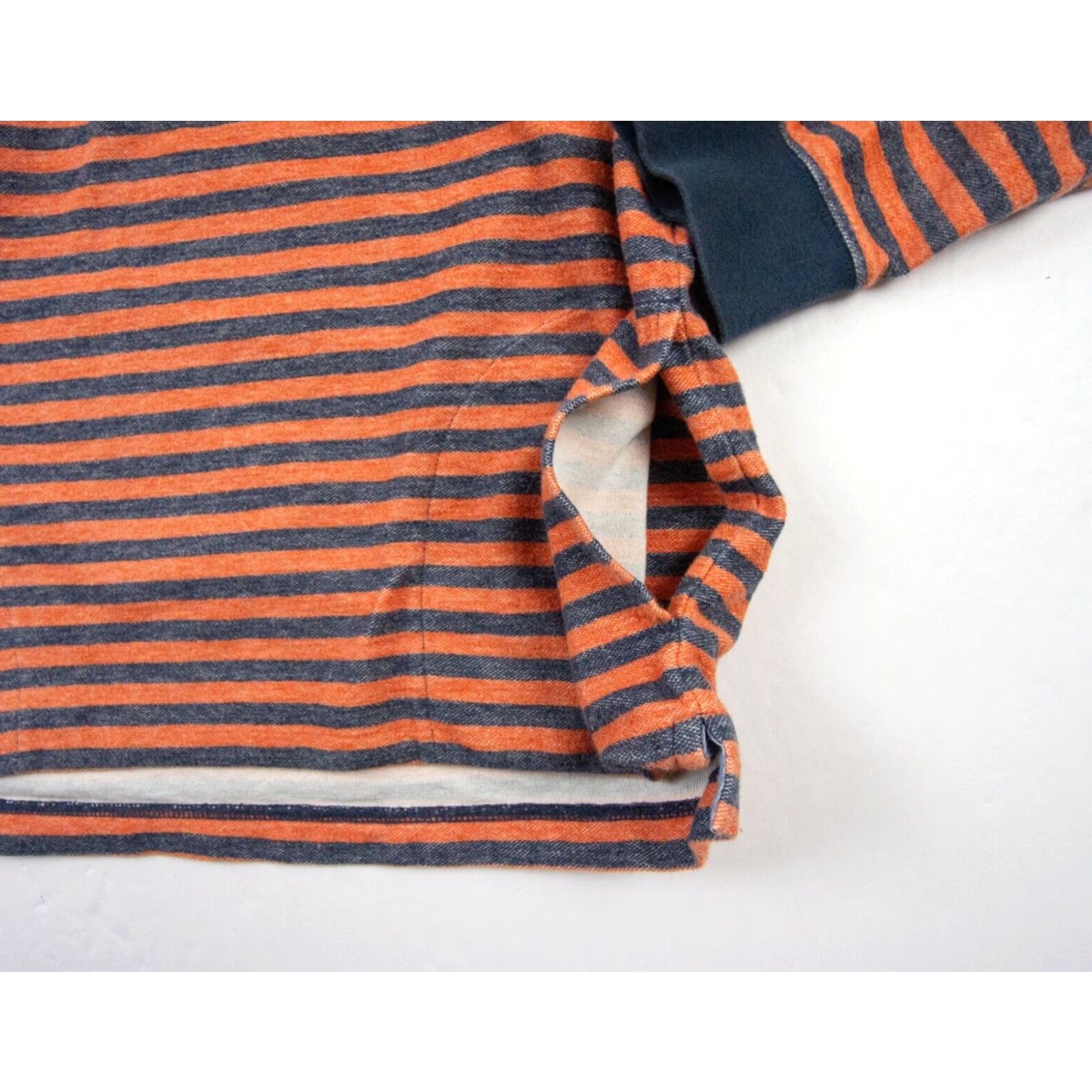 Vintage L.L. Bean Men's Sweater Medium Orange Striped 1/4 Zip Pullover Regular Fit Outdoor Size US M / EU 48-50 / 2 - 4 Thumbnail