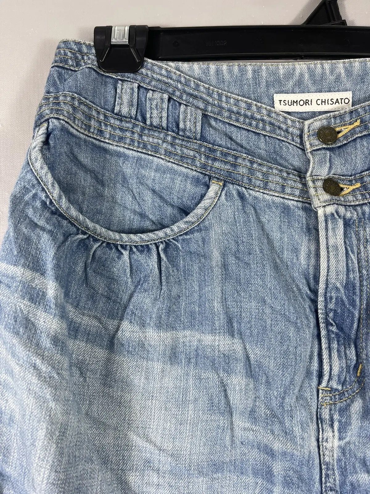 Issey Miyake × Tsumori Chisato × Vintage Vintage TSUMORI CHISATO By ISSEY MIYAKE Denim Skirt Size 29" - 5 Thumbnail