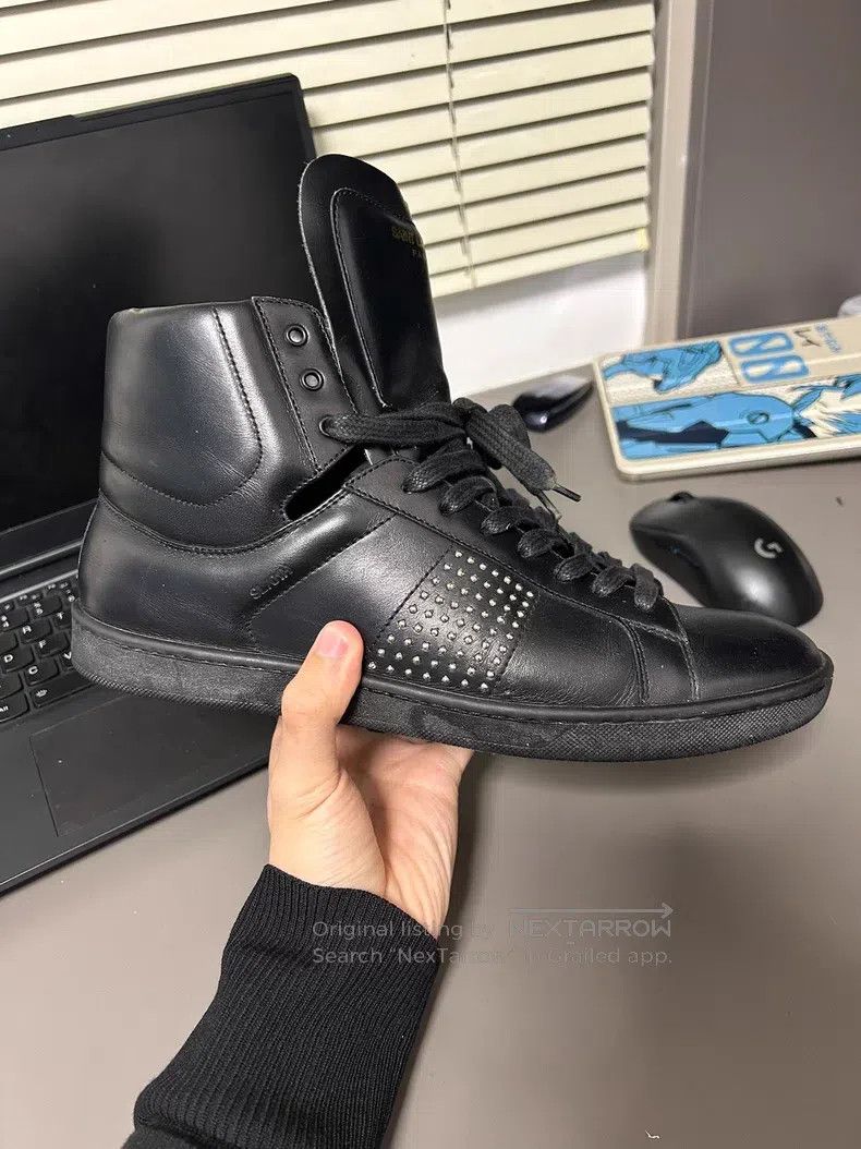 Saint Laurent Paris Saint Laurent Paris High Top Studs Size US 7 / EU 40 - 2 Thumbnail