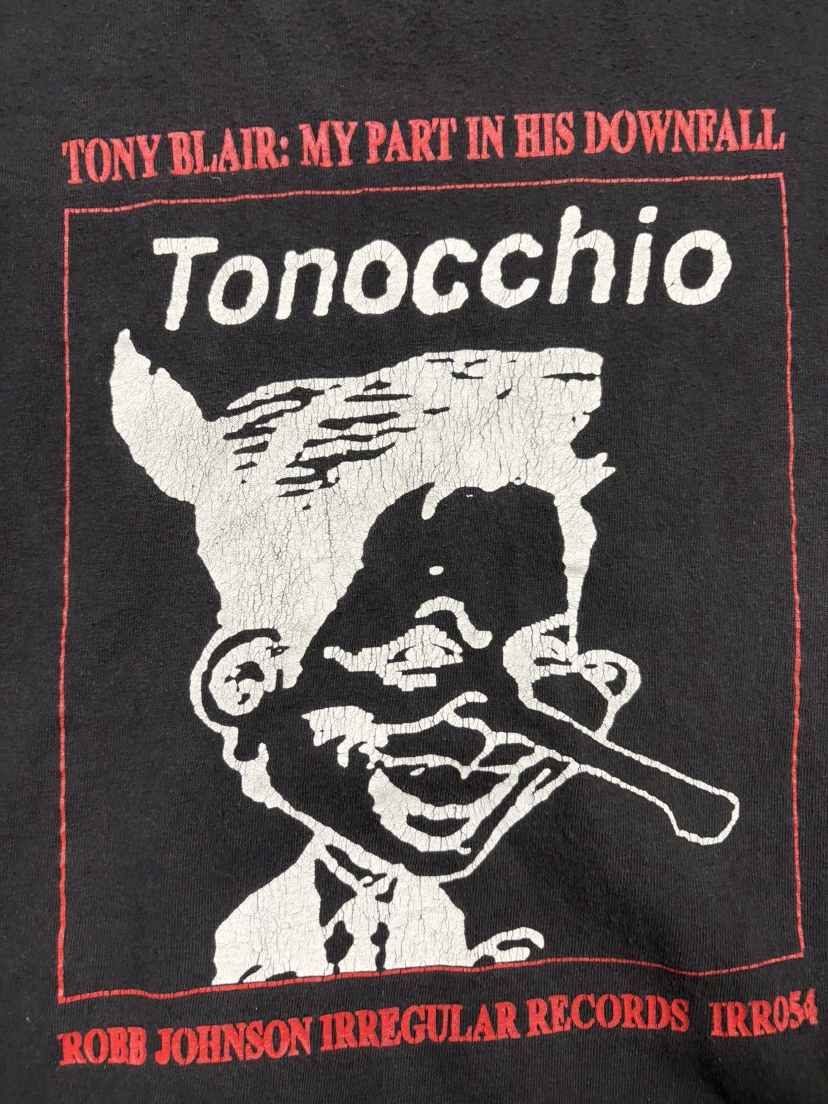 Band Tees Tony Blair Tonocchio T-Shirt Robb Johnson Irregular Records Size US XXL / EU 58 / 5 - 6 Thumbnail