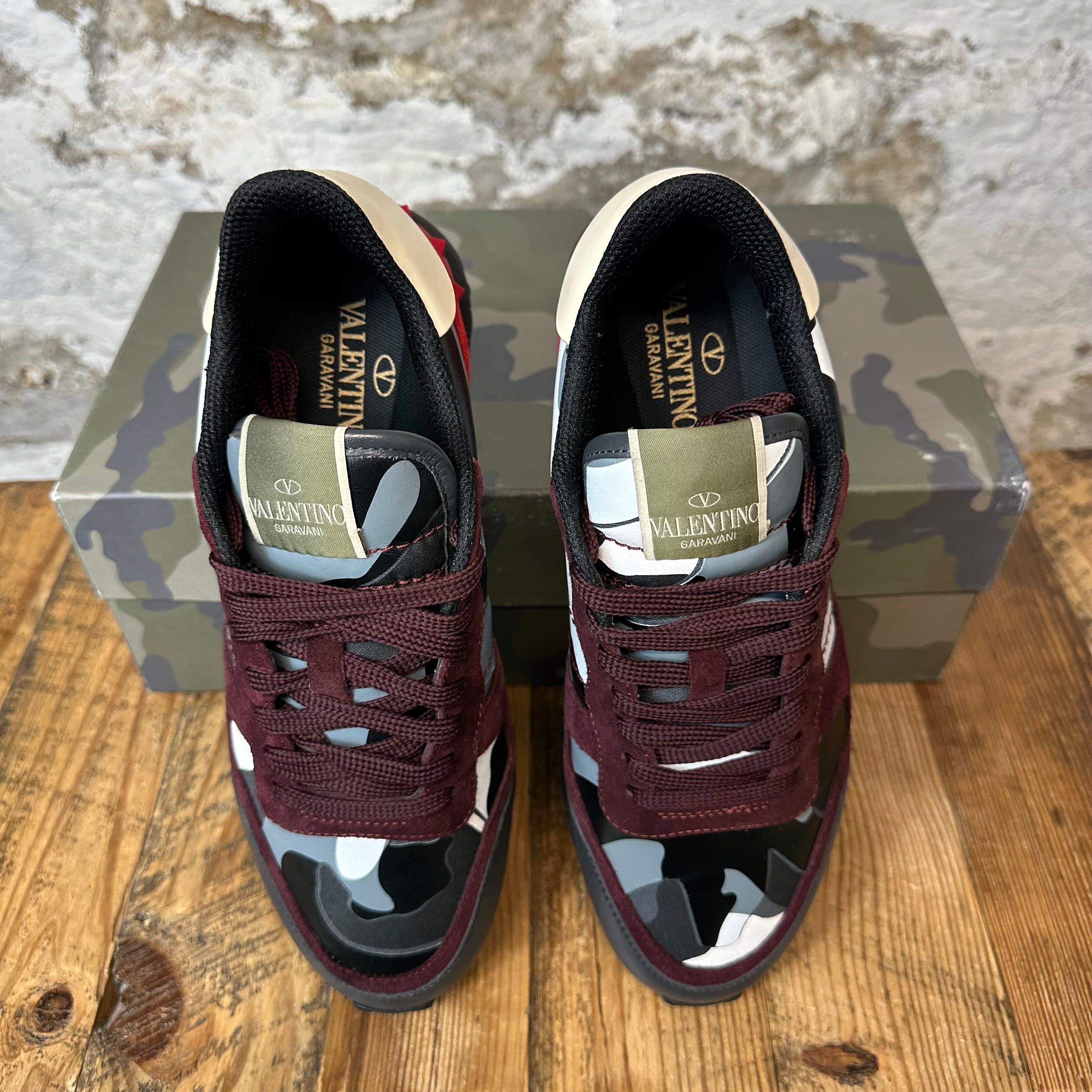 Valentino Valentino Grey Camo Marooon Rock Runner Sneaker Sz 7 (40) Size US 7 / EU 40 - 4 Thumbnail