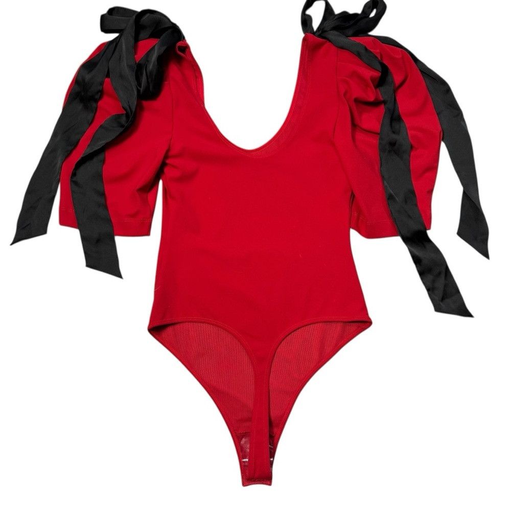 Free People NWT New Free People What A Girl Wants Bodysuit Red Black Ti Size S / US 4 / IT 40 - 7 Thumbnail