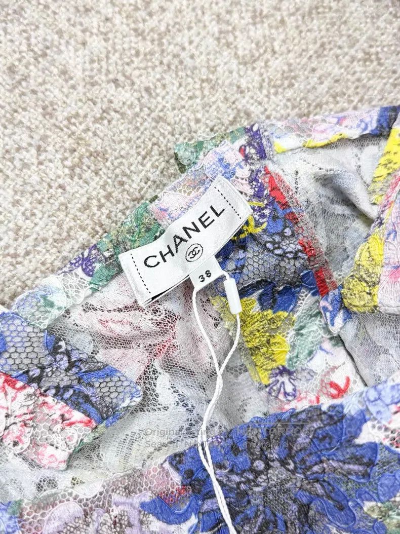 Chanel Chanel Colorful oil painting graffiti hollow flower dress Size XS / US 0-2 / IT 36-38 - 4 Thumbnail