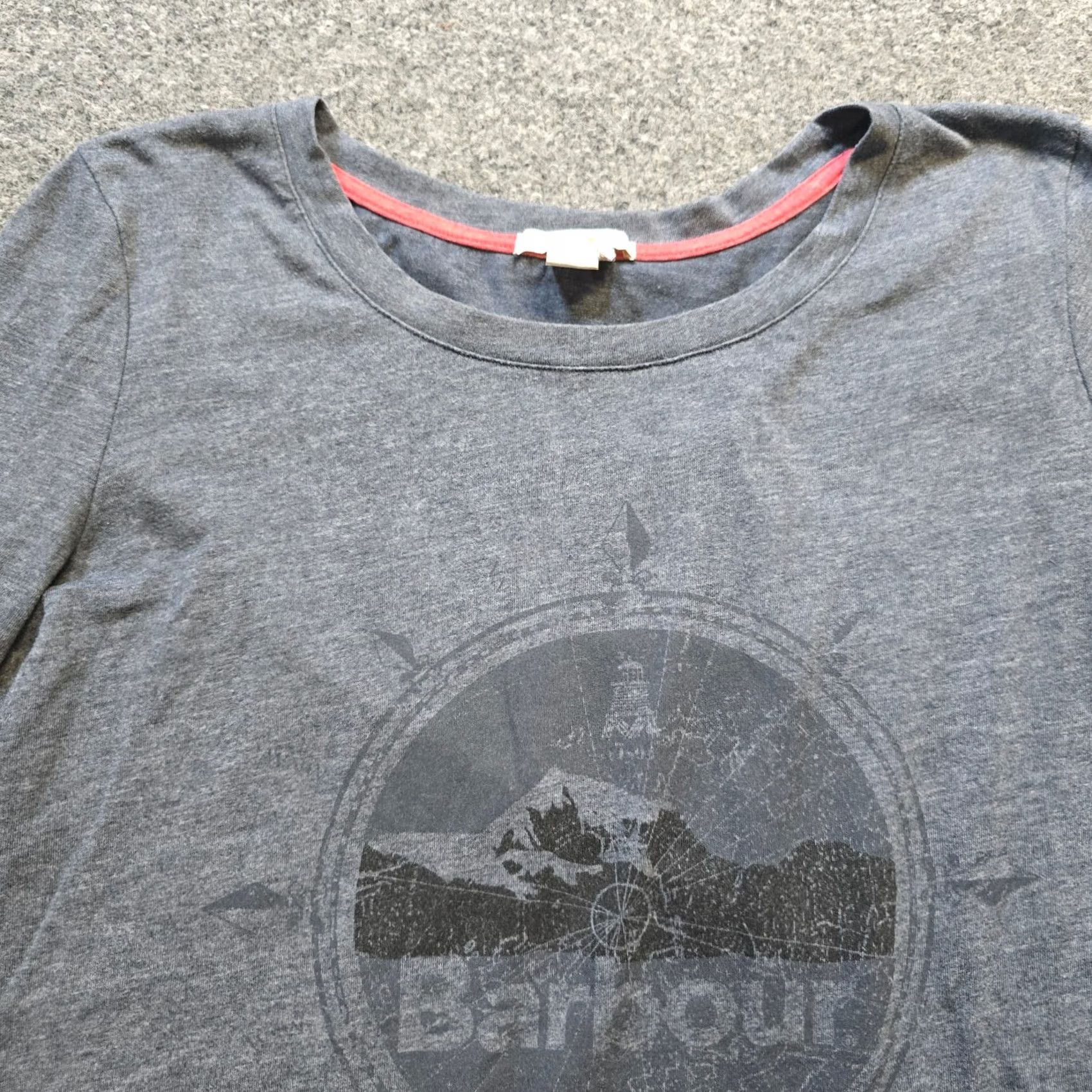 Barbour Barbour Shirt Womens Size 8 Gray Long Sleeve Round Neck Logo Basic Size M / US 6-8 / IT 42-44 - 2 Thumbnail