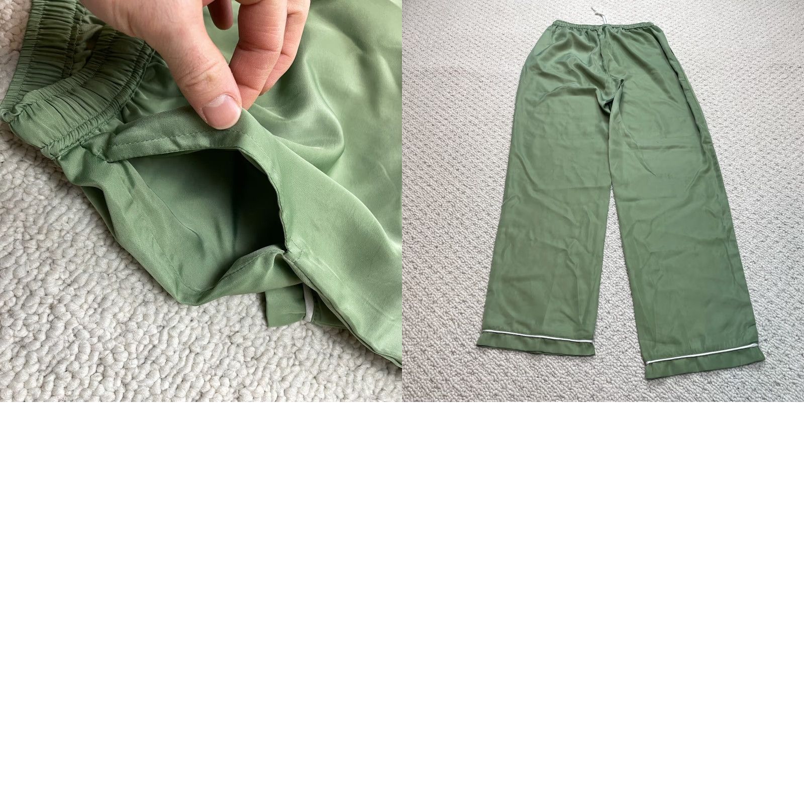 Vintage Unbranded Windbreaker Lounge Pants Mens Medium 28x33 Stretch Elastic Comfort Green Knit Polyester Spandex Size US 31 - 8 Thumbnail