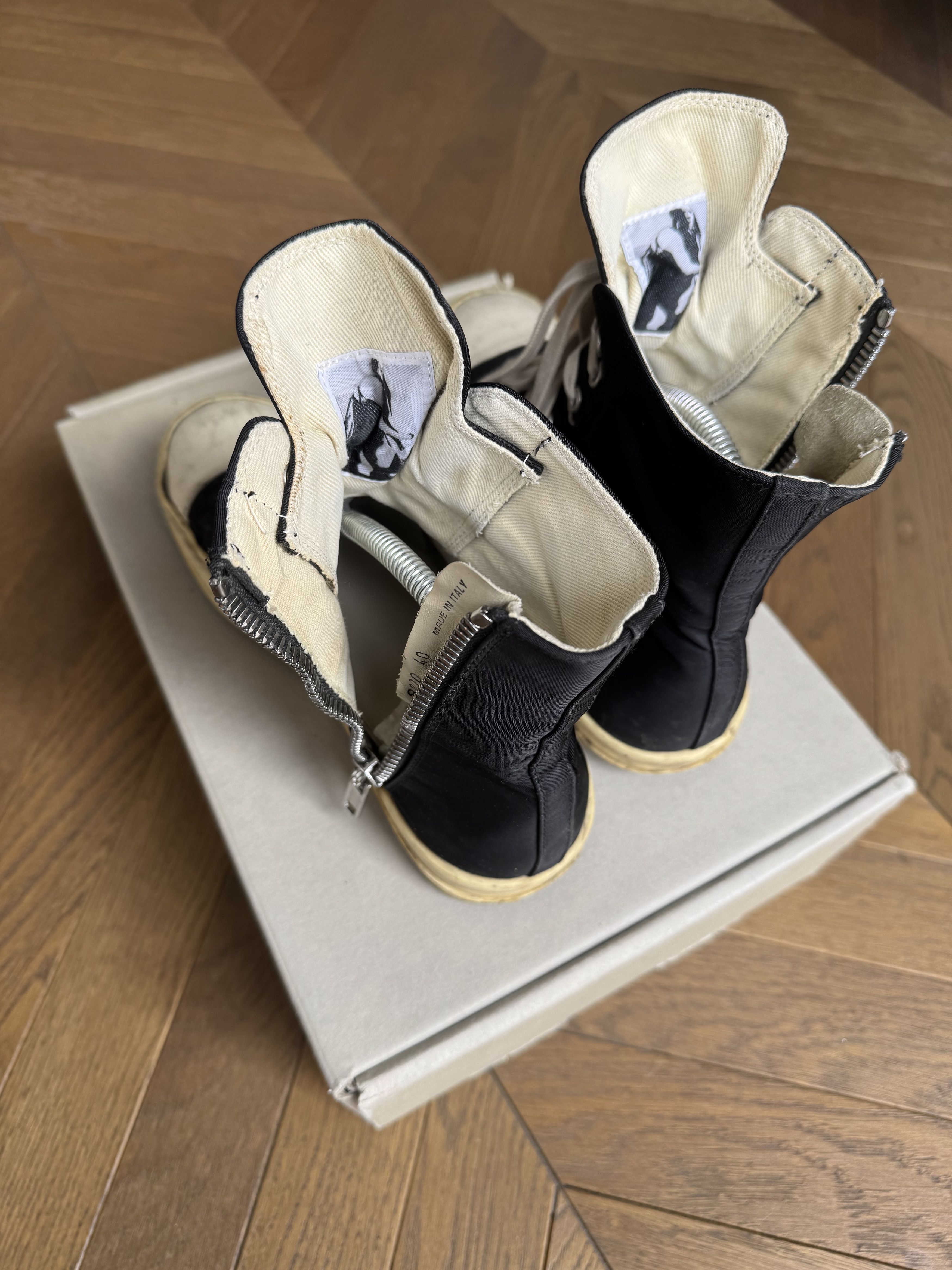 Rick Owens Drkshdw [40] Nylon High Top Ramones Sneakers (AW16) Size US 7 / EU 40 - 13 Thumbnail