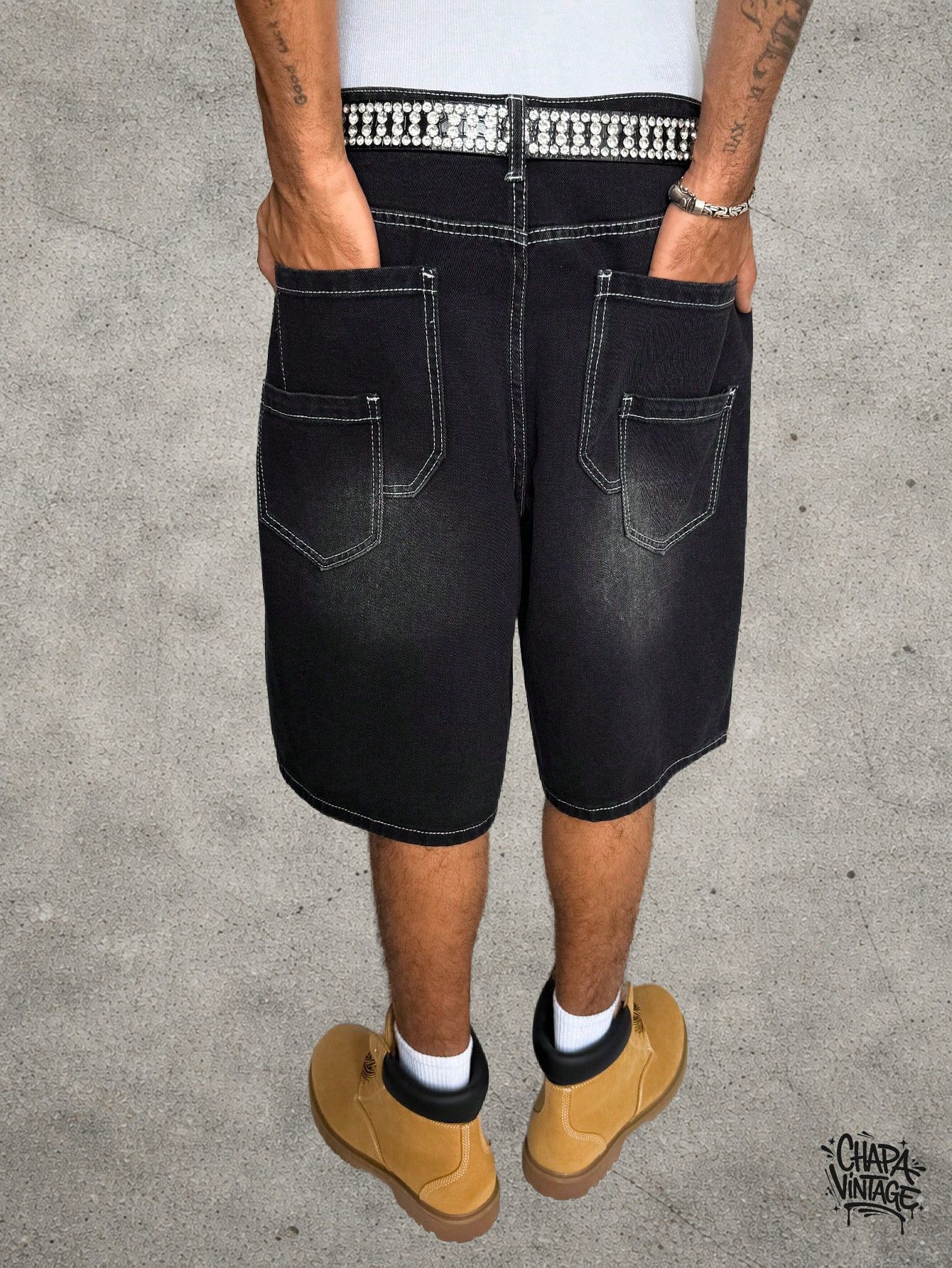Jean × Vintage OPIUM Denim washed jorts shorts | Grailed