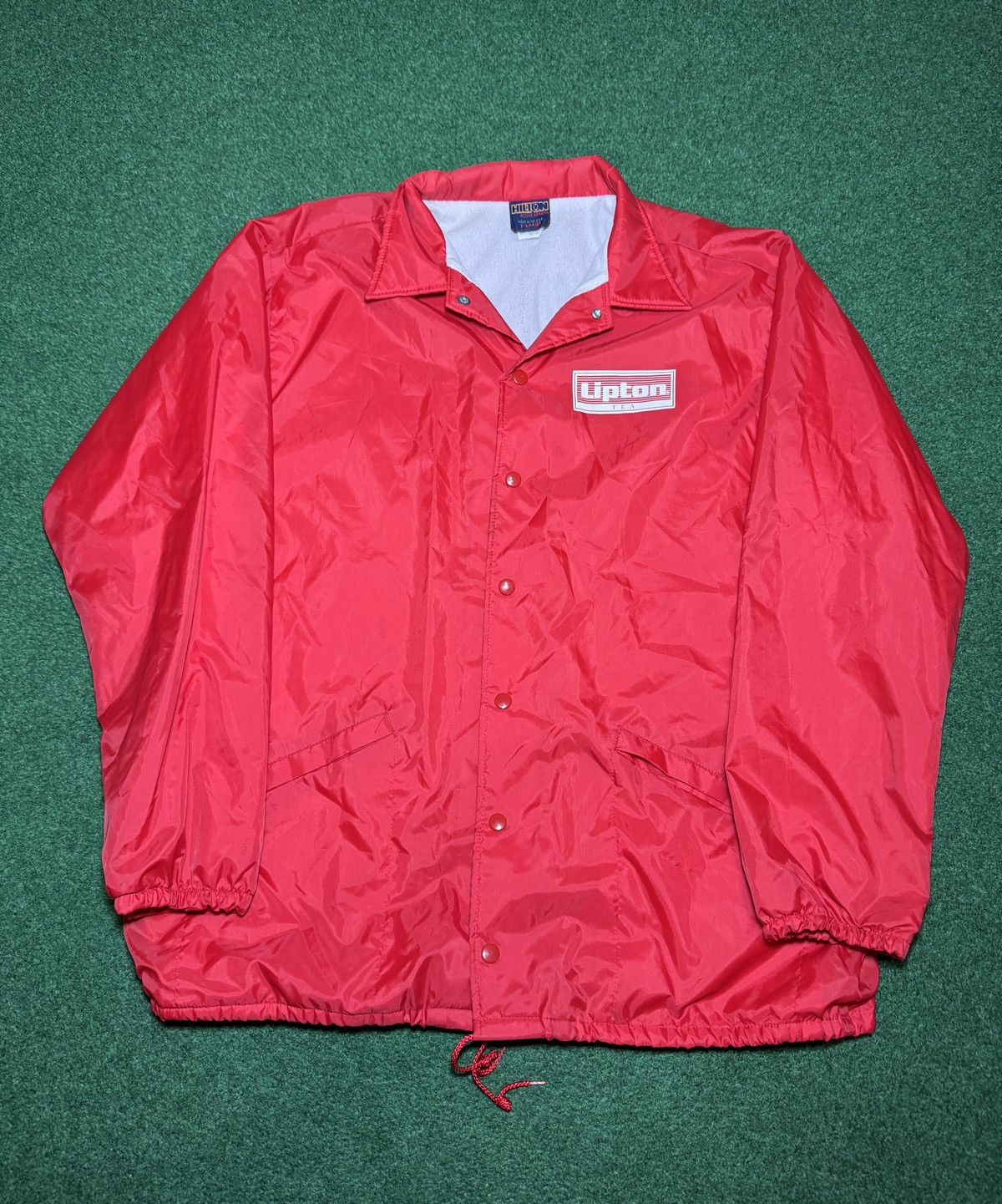Vintage Lipton Tea Vintage Windbreaker XL Red Retro 80s 90s Jacket Size US XL / EU 56 / 4 - 1 Thumbnail