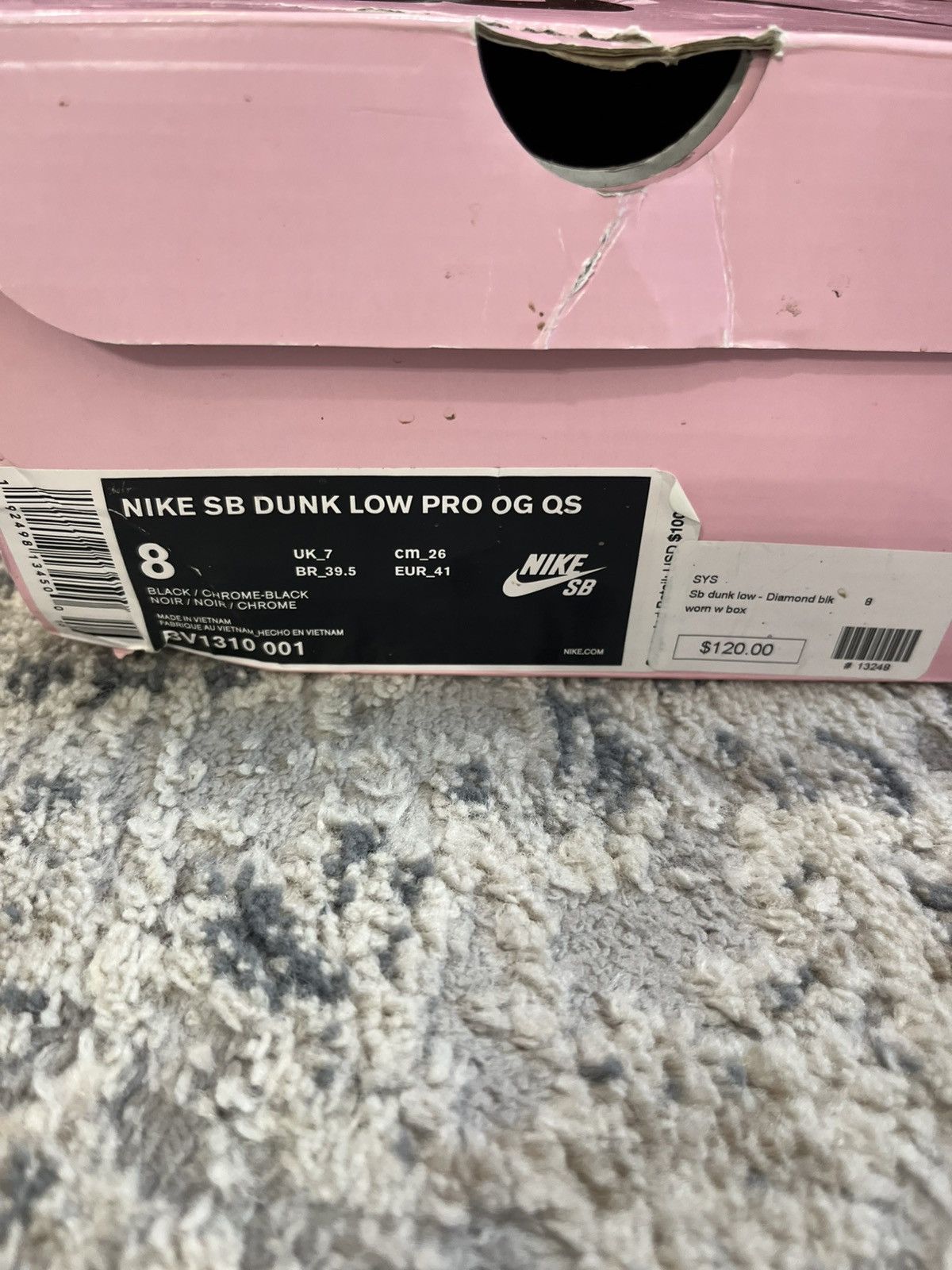Diamond Supply Co. × Nike Nike SB Dunk Low Pro OG QS Size US 8 / EU 41 - 13 Thumbnail
