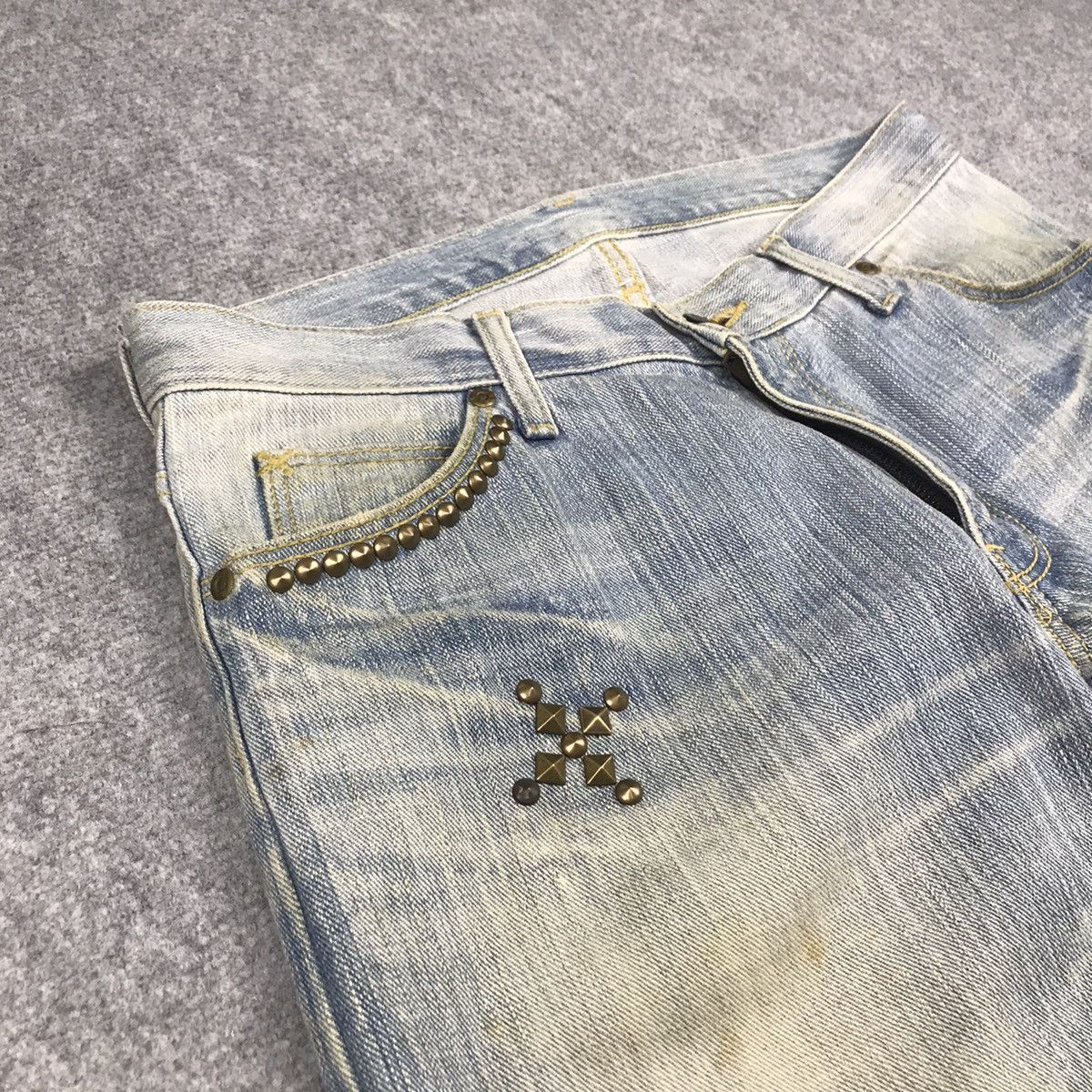 Japanese Brand × Lee FLARE JEANS⚡️LEE LIGHT WASH BLUE FADED DENIM PANTS Size US 30 / EU 46 - 8 Thumbnail