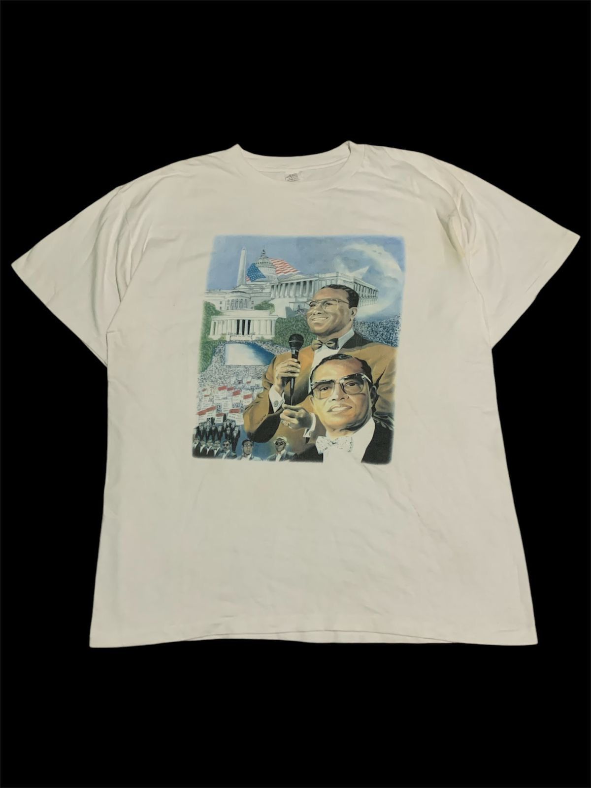 Band Tees × Rap Tees × Vintage Vintage 90s One Million March Malcolm X Tee Size US XL / EU 56 / 4 - 1 Thumbnail