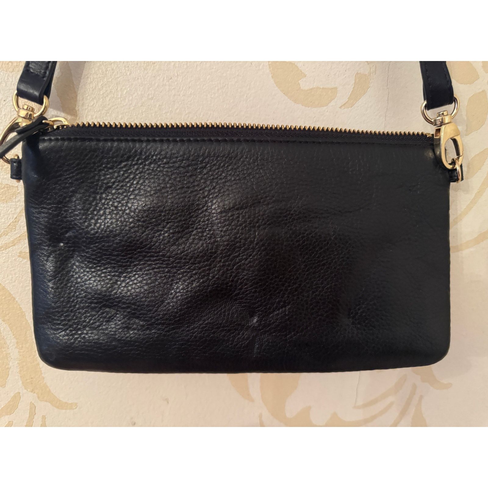 Designer Lodis Black Leather Travel Crossbody Handbag Size ONE SIZE - 2 Thumbnail