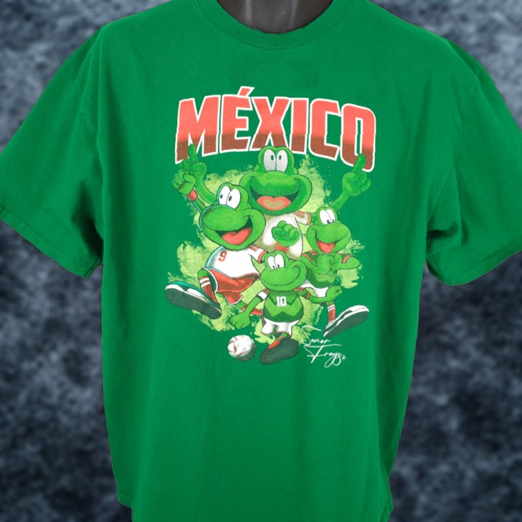 Vintage Senor Frogs Mexico T Shirt Mens XL Green Travel Destination Tee Shirt Size US XL / EU 56 / 4 - 1 Thumbnail