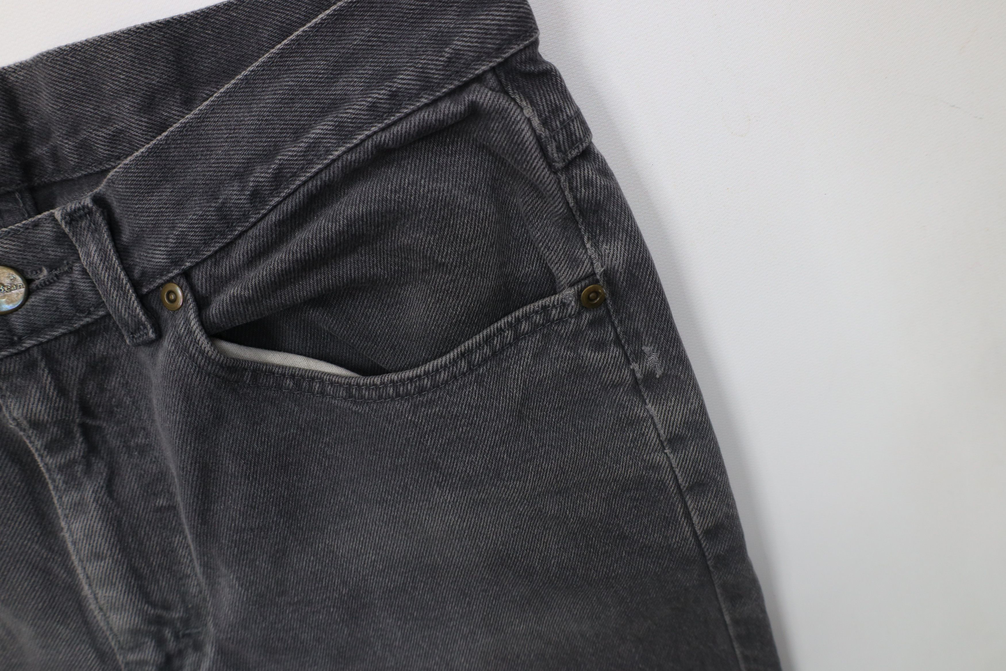 L.L. Bean Vintage 90s LL Bean Straight Leg Demin Jeans Gray Cotton USA Size US 32 / EU 48 - 6 Thumbnail