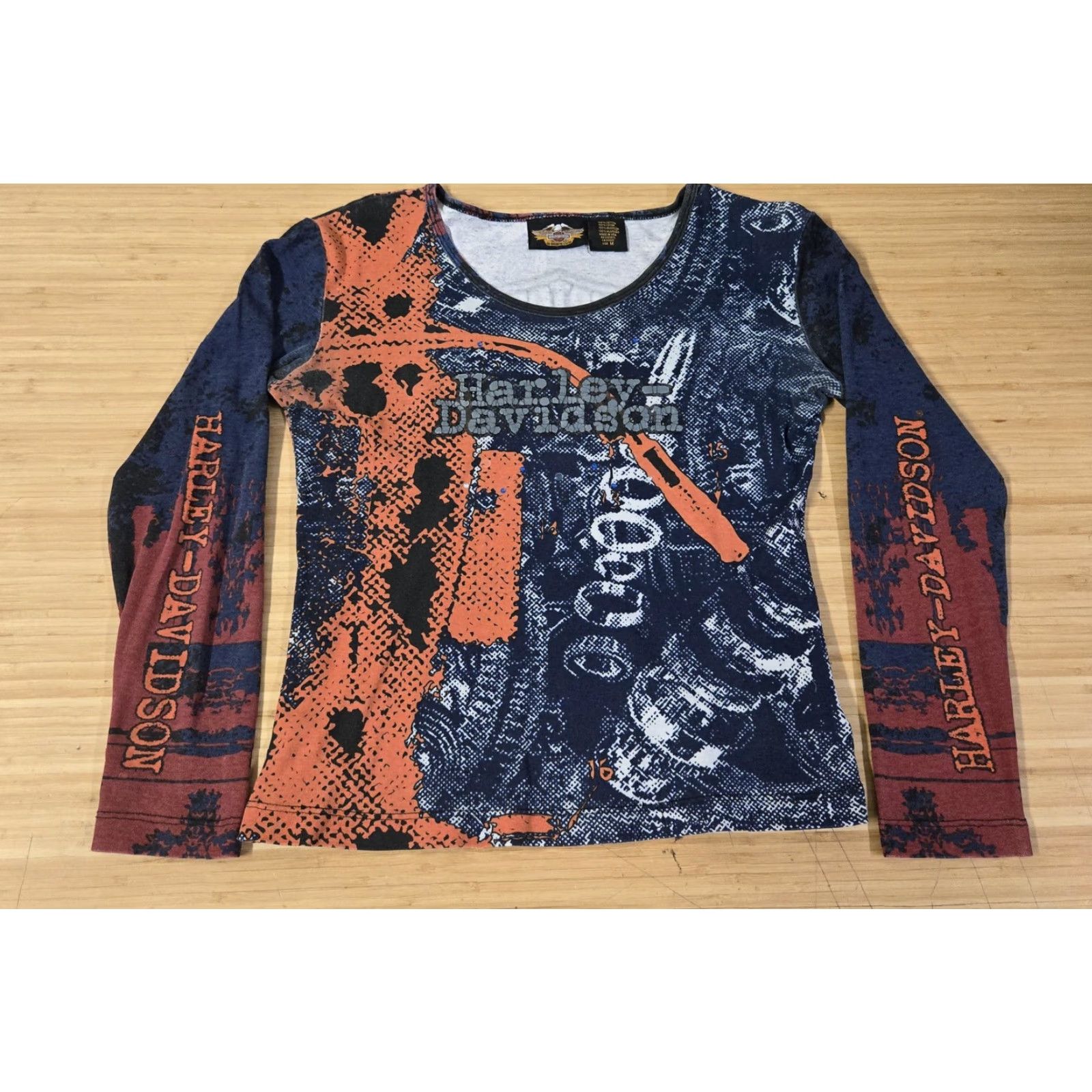Harley Davidson Harley-Davidson Shirt Womens Medium Long Sleeve Graphic Made USA Motorcycle Size M / US 6-8 / IT 42-44 - 2 Thumbnail