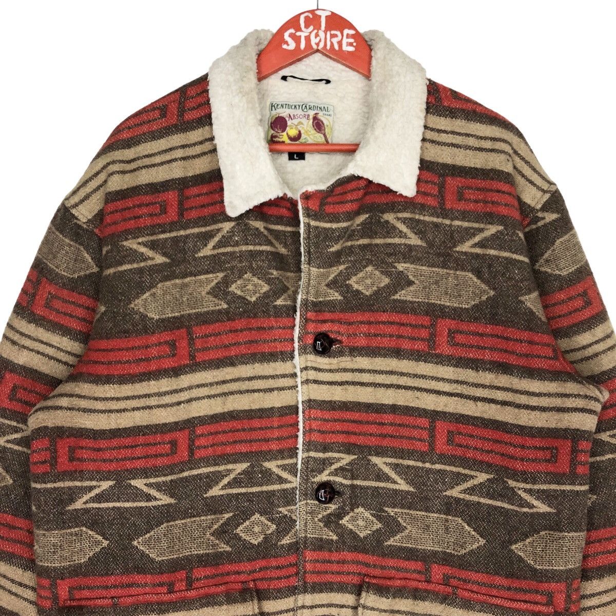 Vintage Kentucky Cardinal Navajo Sherpa Jacket Size US L / EU 52-54 / 3 - 3 Thumbnail