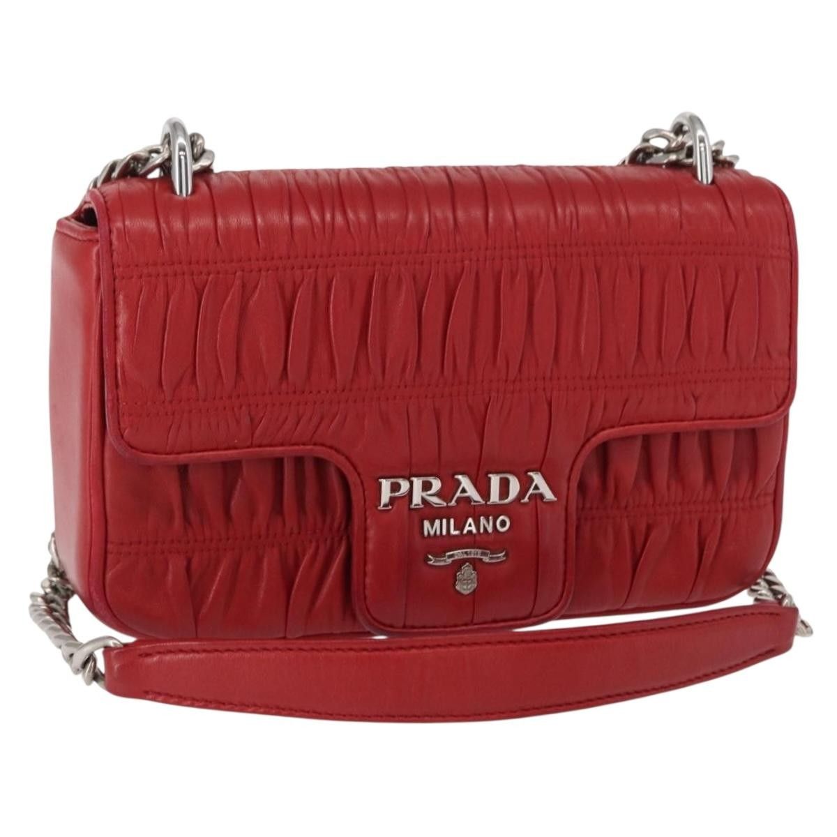Prada Prada Gaufre Chain Flap Shoulder Bag Nappa Leather Size ONE SIZE - 1 Thumbnail