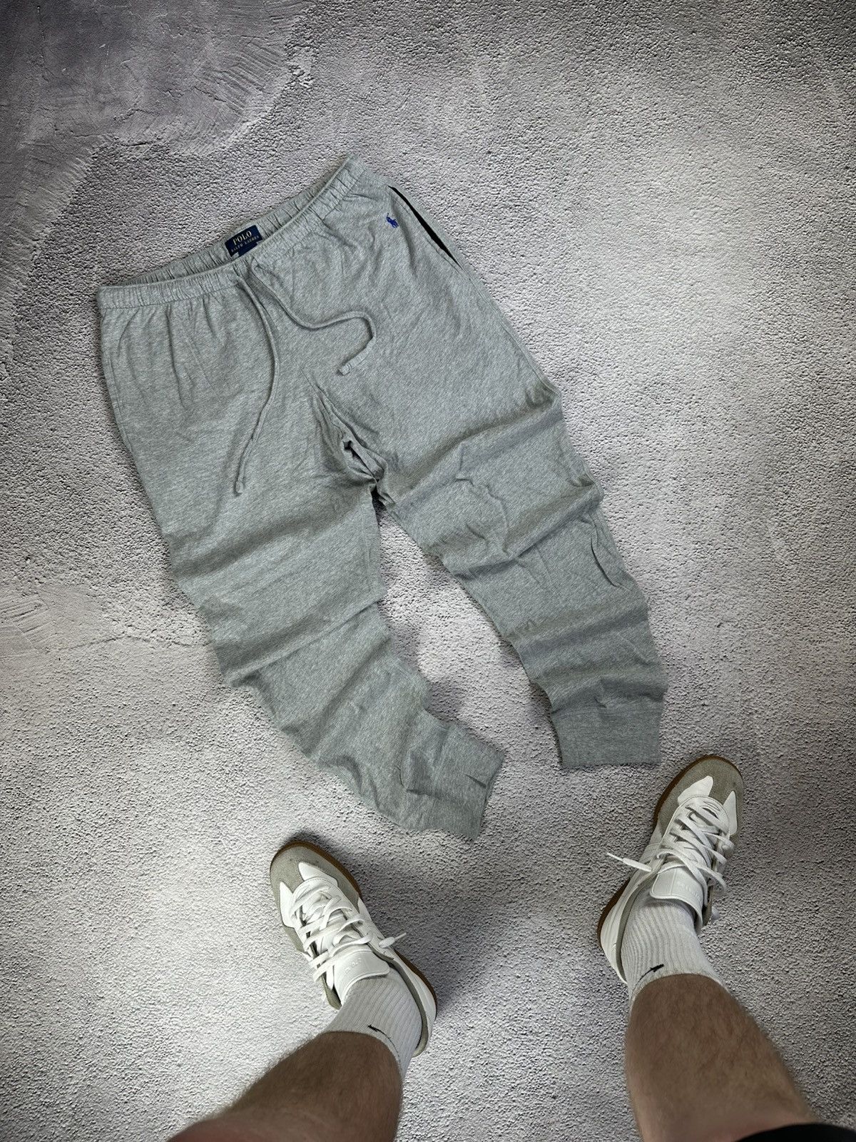 Polo Ralph Lauren × Vintage Polo Ralph Lauren Grey Sweatpants Logo Joggers Y2K Size US 36 / EU 52 - 3 Thumbnail