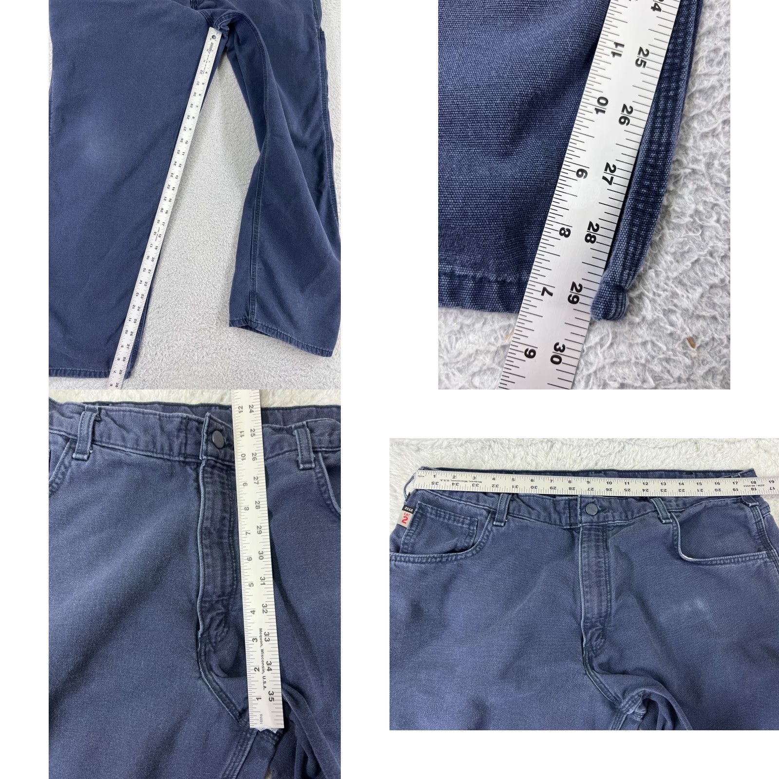 Carhartt Carhartt Jeans Mens 38 Blue Denim Original Fit FR Cat 2 2112 Cotton Blend Size US 38 / EU 54 - 8 Thumbnail