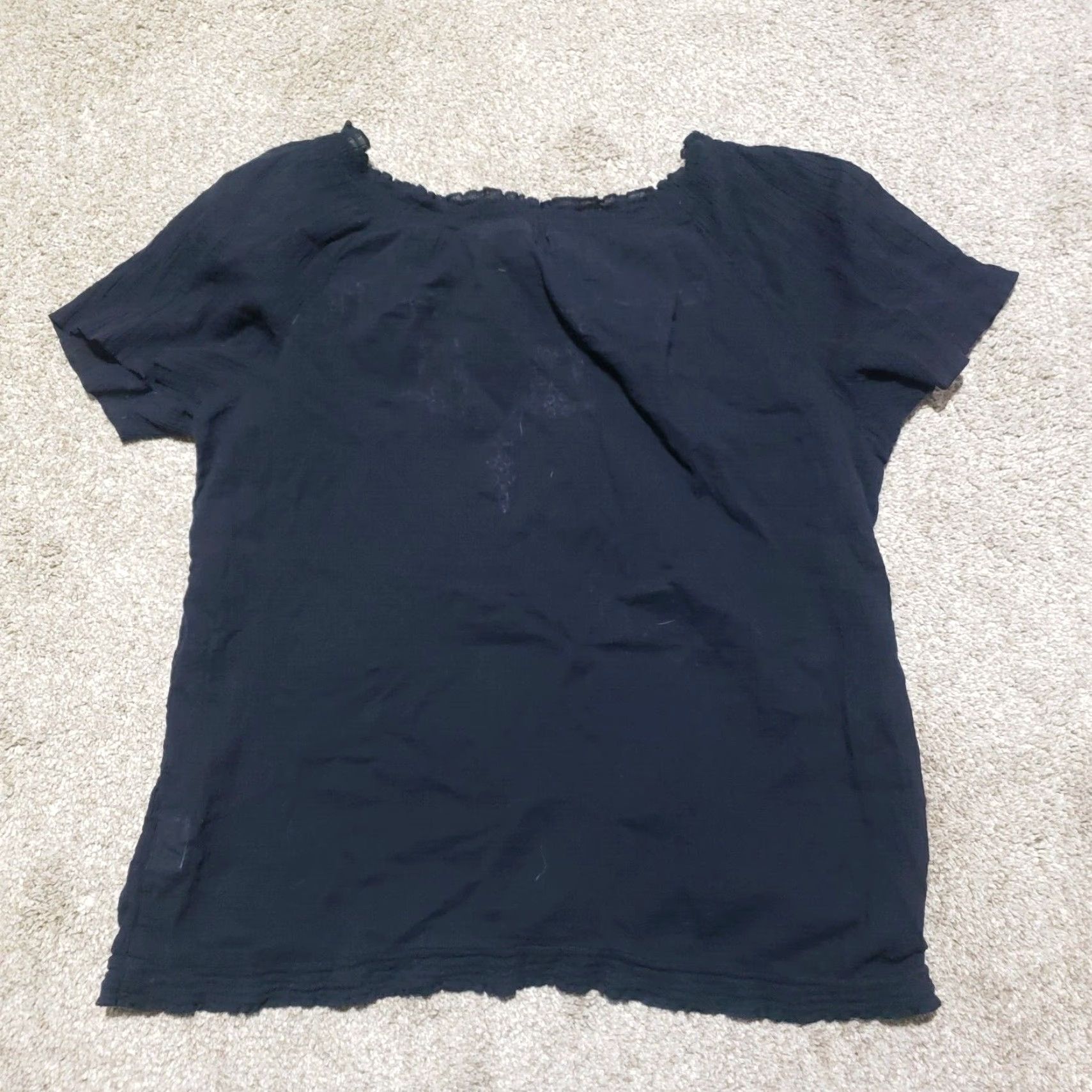 Faded Glory Faded Glory Shirt Black Lightweight Short Sleeve Large L Men’s Size Size L / US 10 / IT 46 - 7 Thumbnail