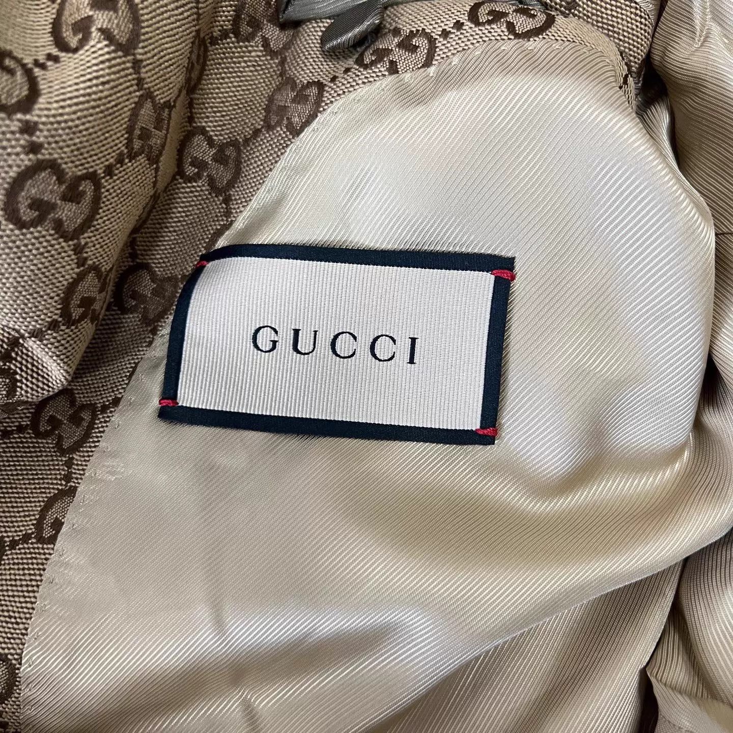 Gucci Gucci GG Monogram Leather Trim Blazer 52 Size 52R - 5 Thumbnail