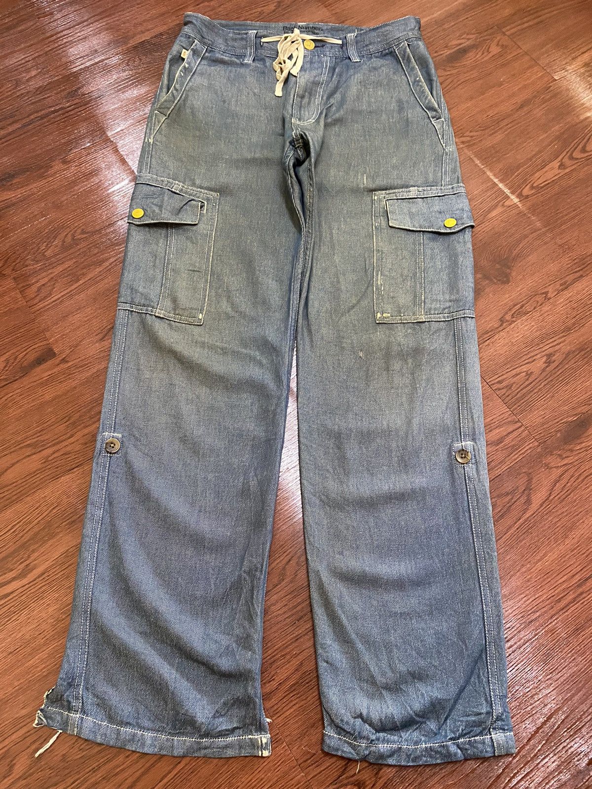 Vintage Vintage Japanese Brands Blue Wash Cargo Loose Soft Pants Size US 32 / EU 48 - 1 Thumbnail