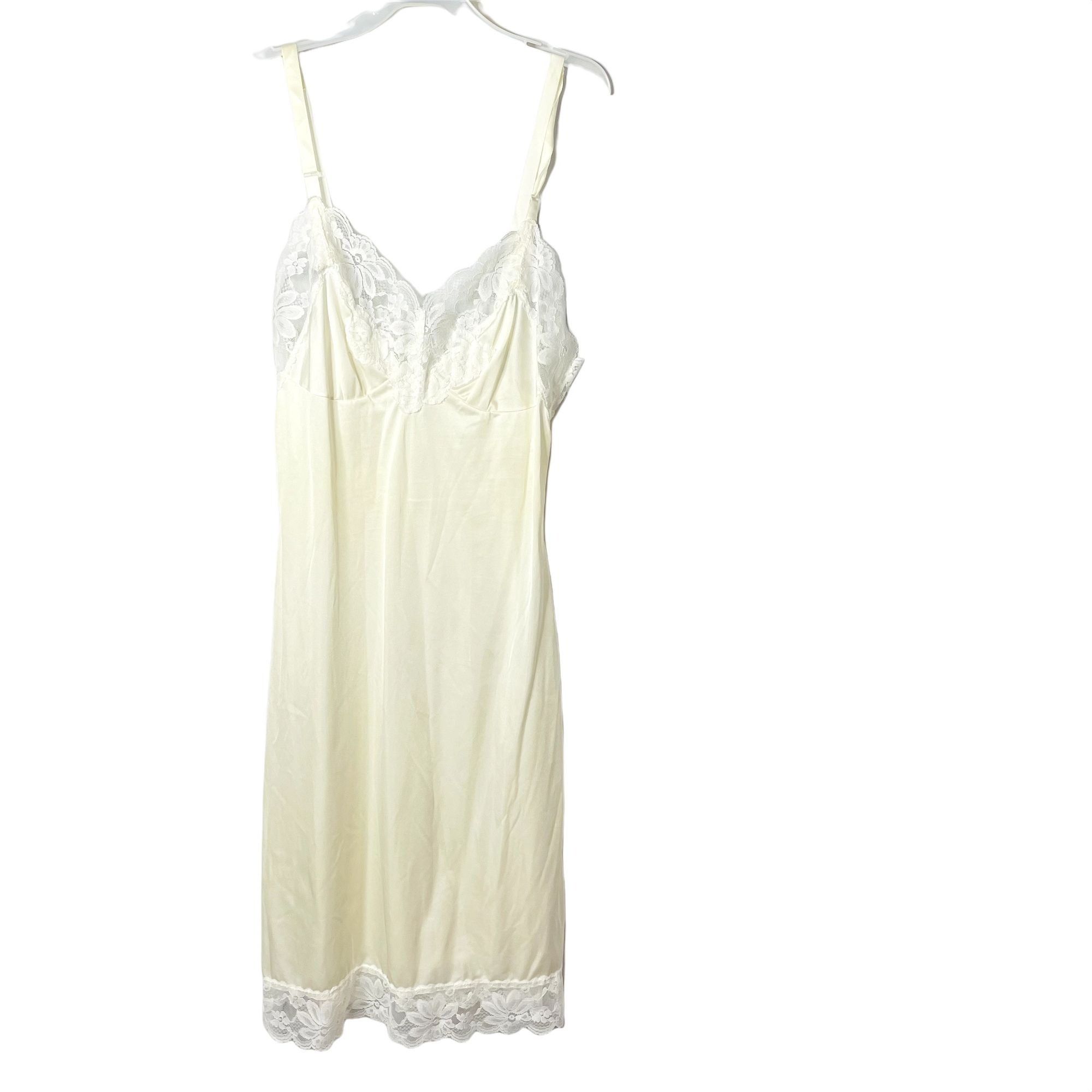 Other Womens Lorraine White Full Slip Underskirt Adjustable Straps Size ONE SIZE - 1 Thumbnail