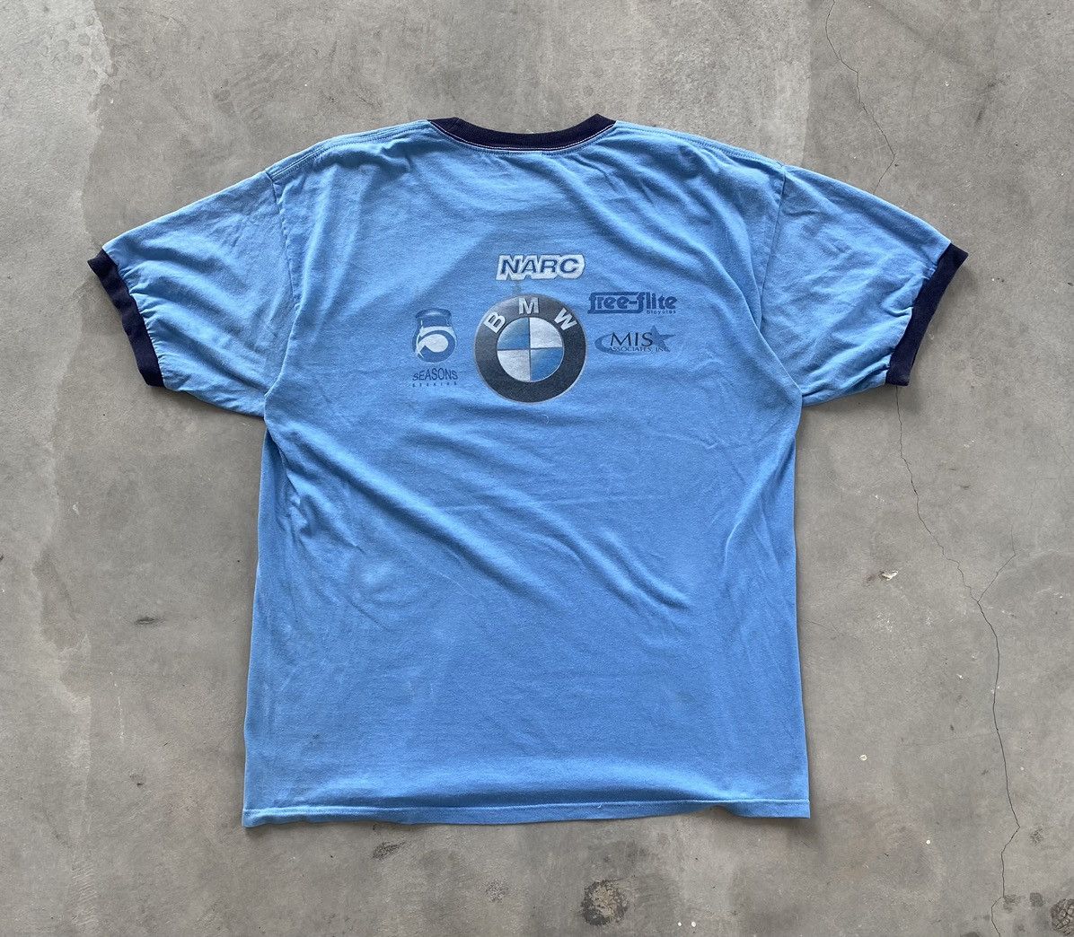 Anvil × BMW × Vintage VINTAGE BMW RINGER TEE Size US XL / EU 56 / 4 - 1 Thumbnail