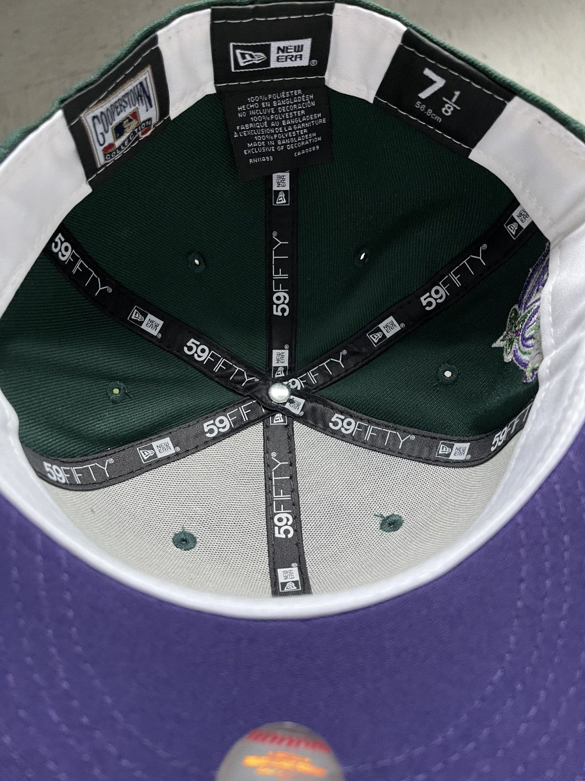 MLB × MyFitteds × New Era 7 1/8 MyFitteds Exclusive “Purple Kush” Anaheim Angels Size ONE SIZE - 5 Thumbnail