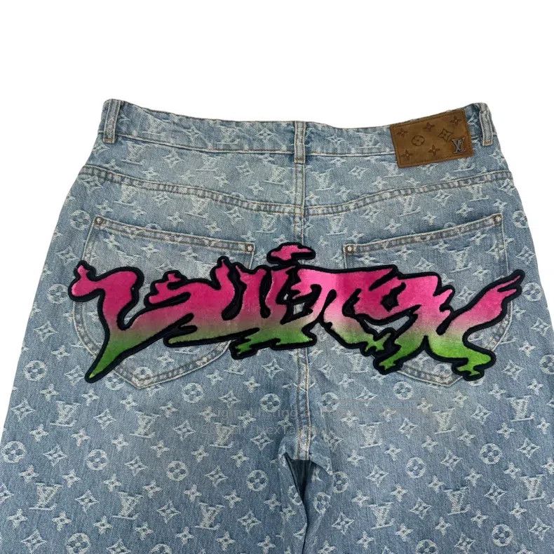 Louis Vuitton Louis Vuitton Flame full of graffiti jeans Size US 32 / EU 48 - 4 Thumbnail