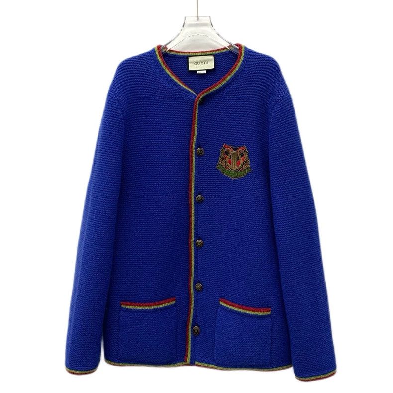 Gucci Gucci Blue letter logo embroidered wool single-breasted lo Size US M / EU 48-50 / 2 - 1 Thumbnail