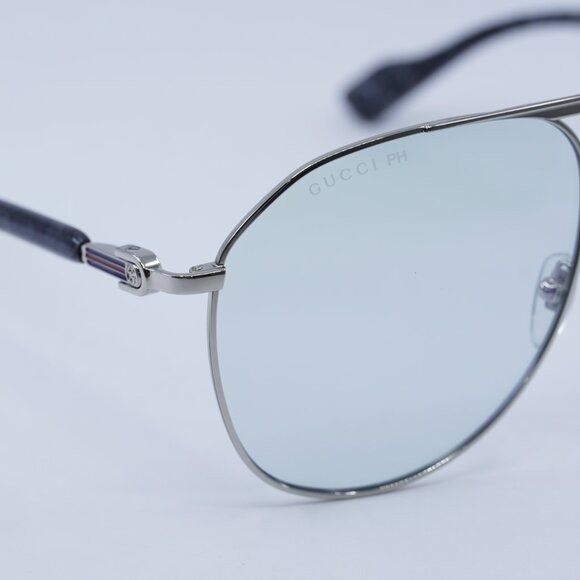 Gucci 🕶️ New Gucci GG1220S 006 Sunglasses - Silver Frame Size ONE SIZE - 5 Thumbnail