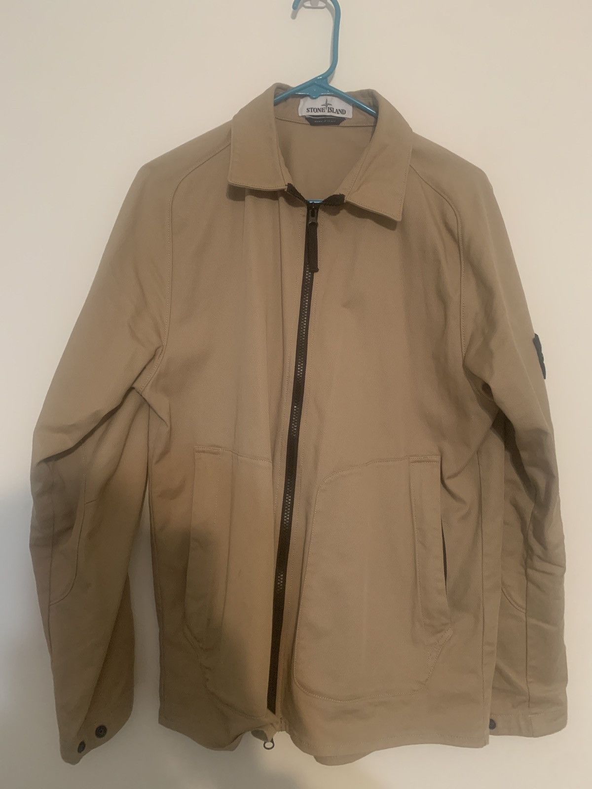 image of Stone Island Jacket Large Made In Italy in Beige, Men's