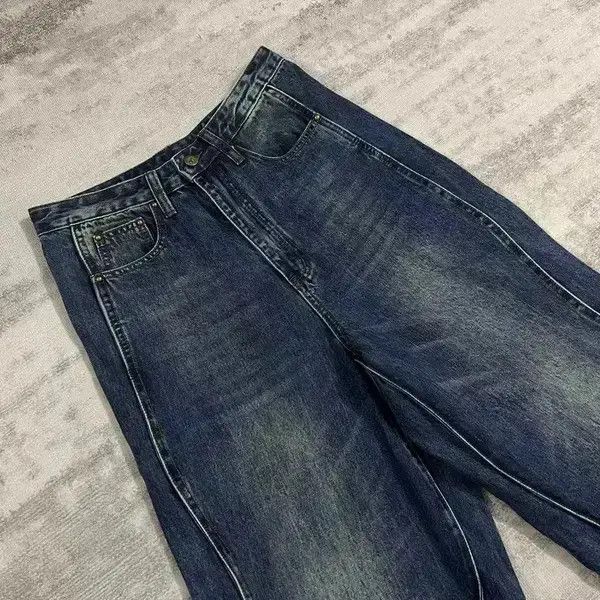 VIBE Vintage Hip Hop Harajuku Cowboy Wavy Pants Jeans y2k 90’s Size US 32 / EU 48 - 2 Thumbnail