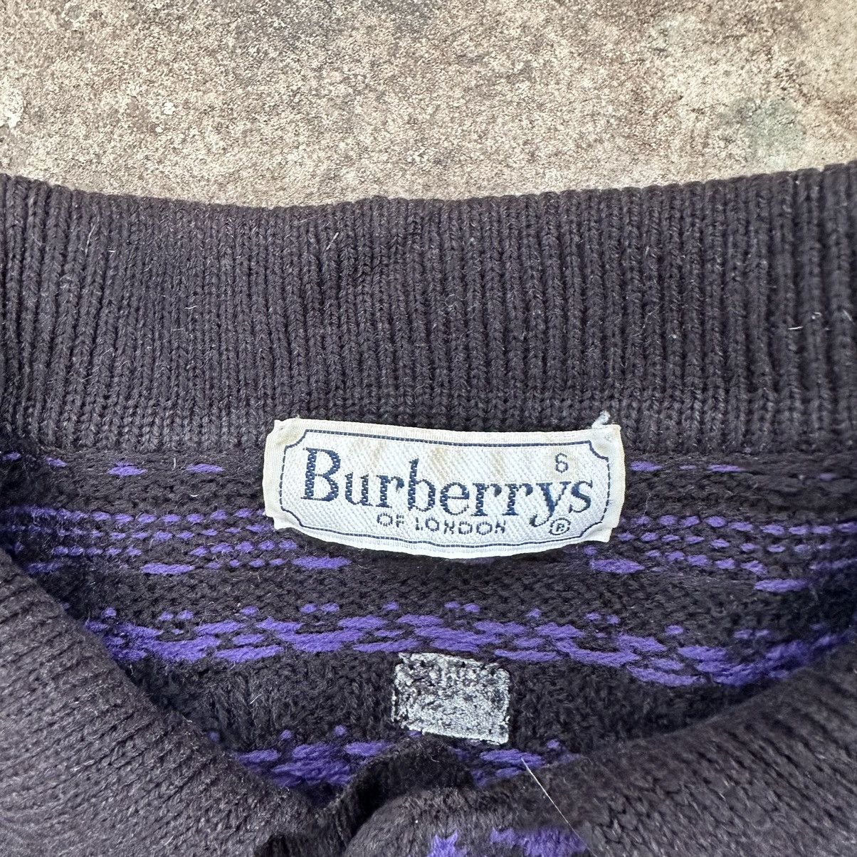 Burberry Vintage Burberrys 90s Lambswool Checkered Grey Sweater Size US XL / EU 56 / 4 - 7 Thumbnail