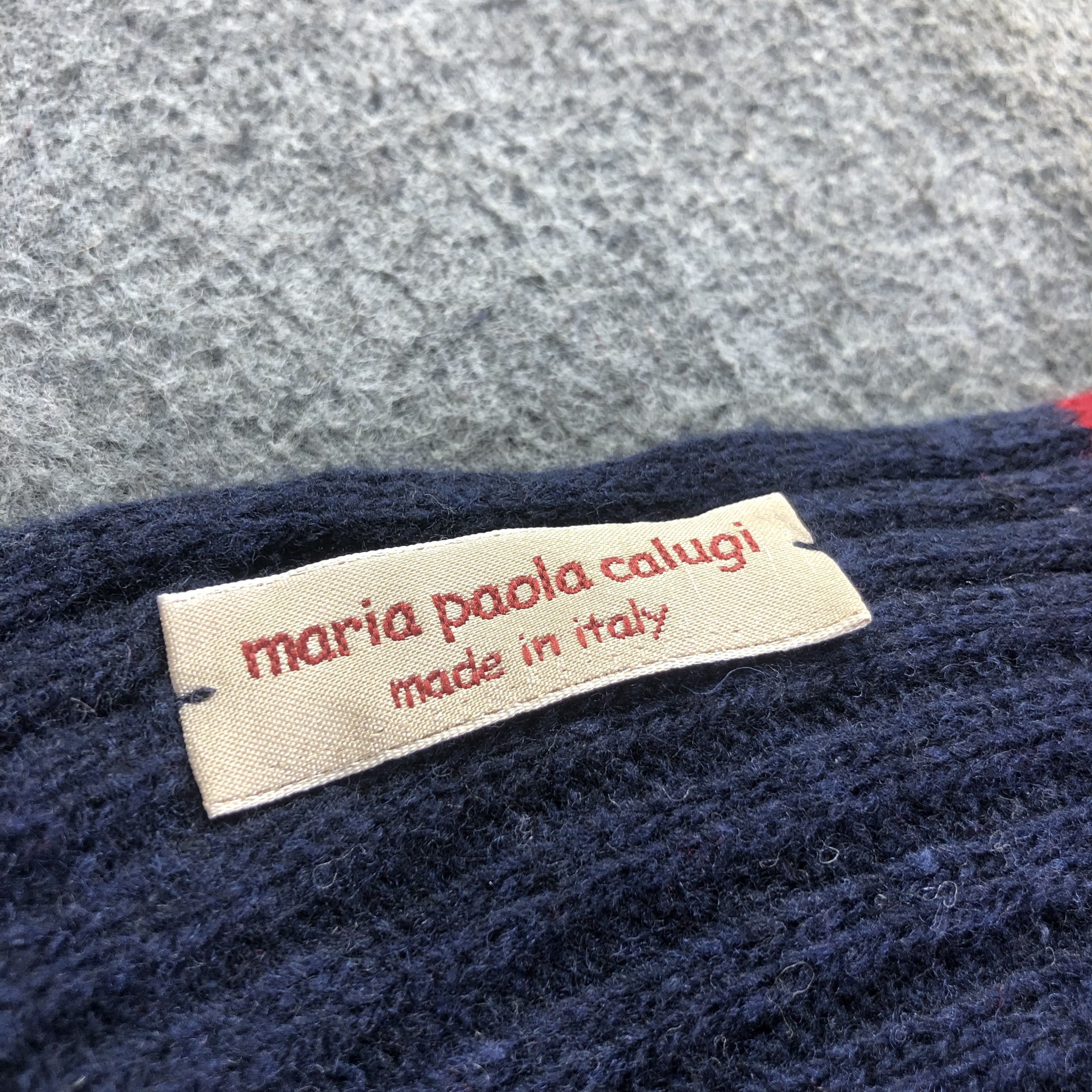 Vintage Maria Paola Calugi Wool Scarf Muffler V1173 Size ONE SIZE - 4 Thumbnail