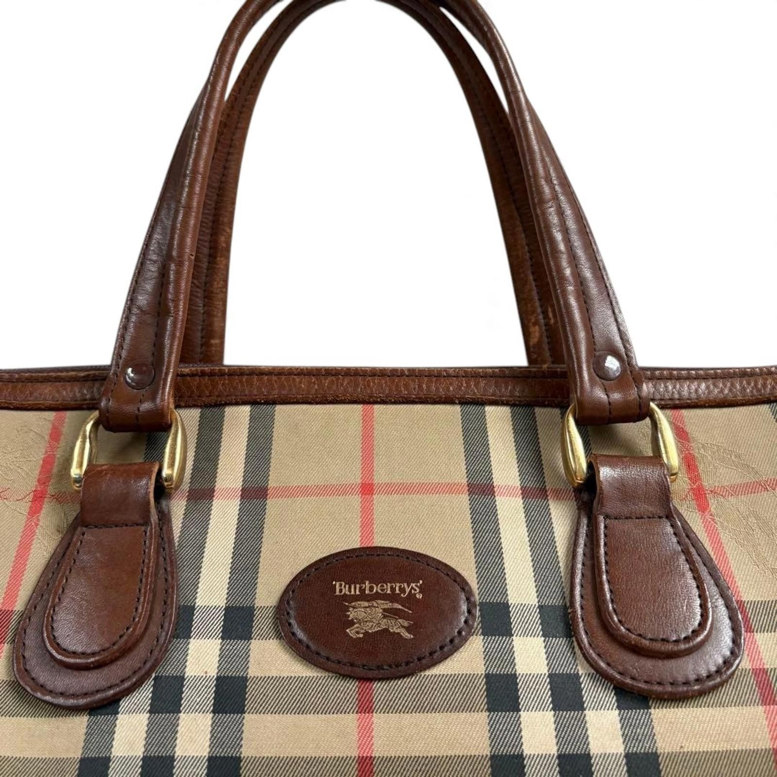 Burberry Burberry - Vintage Checkered Handbag Leather Handles Size ONE SIZE - 5 Thumbnail